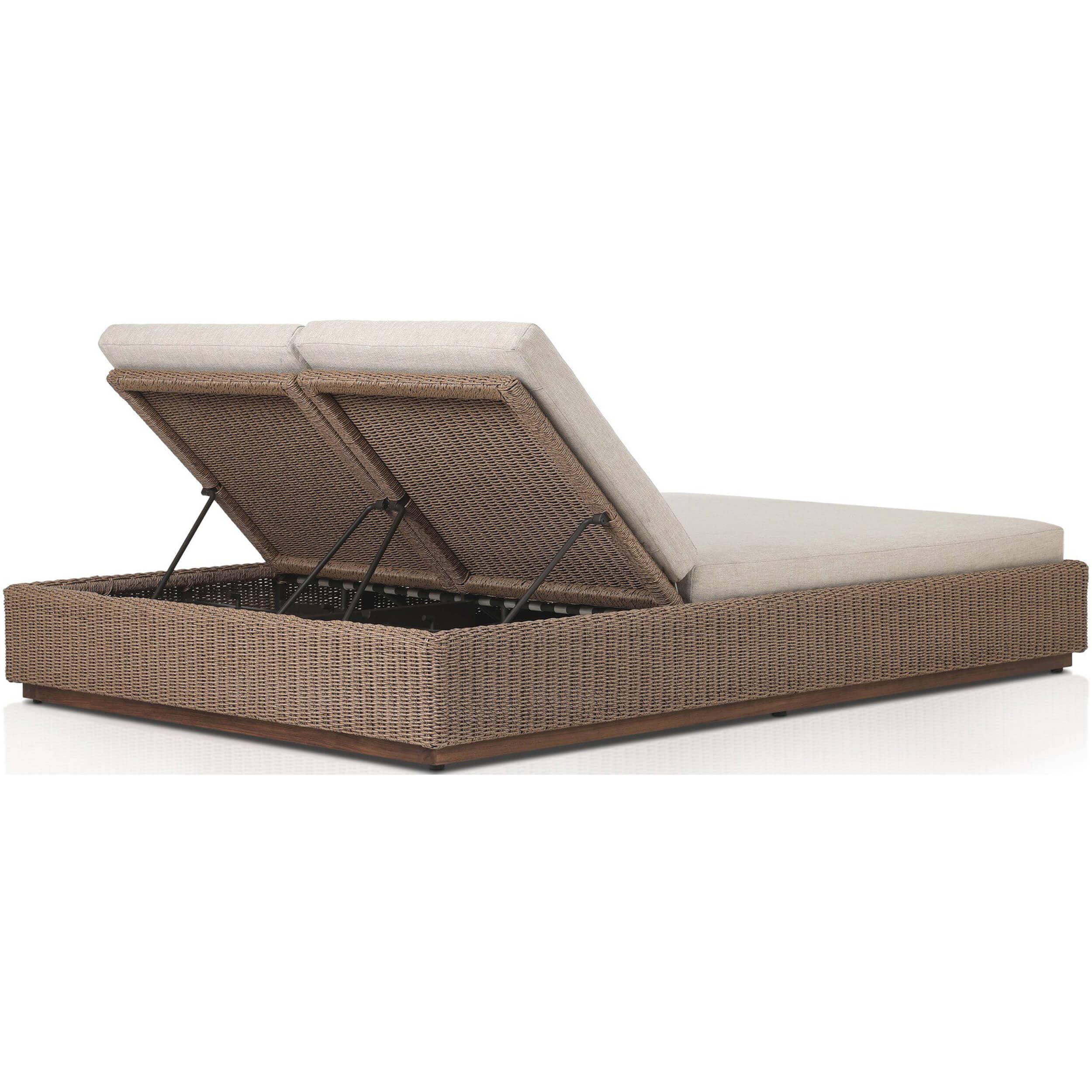 Lorelei Outdoor Double Chaise, Alessi Buff by Four Hands - Image 4