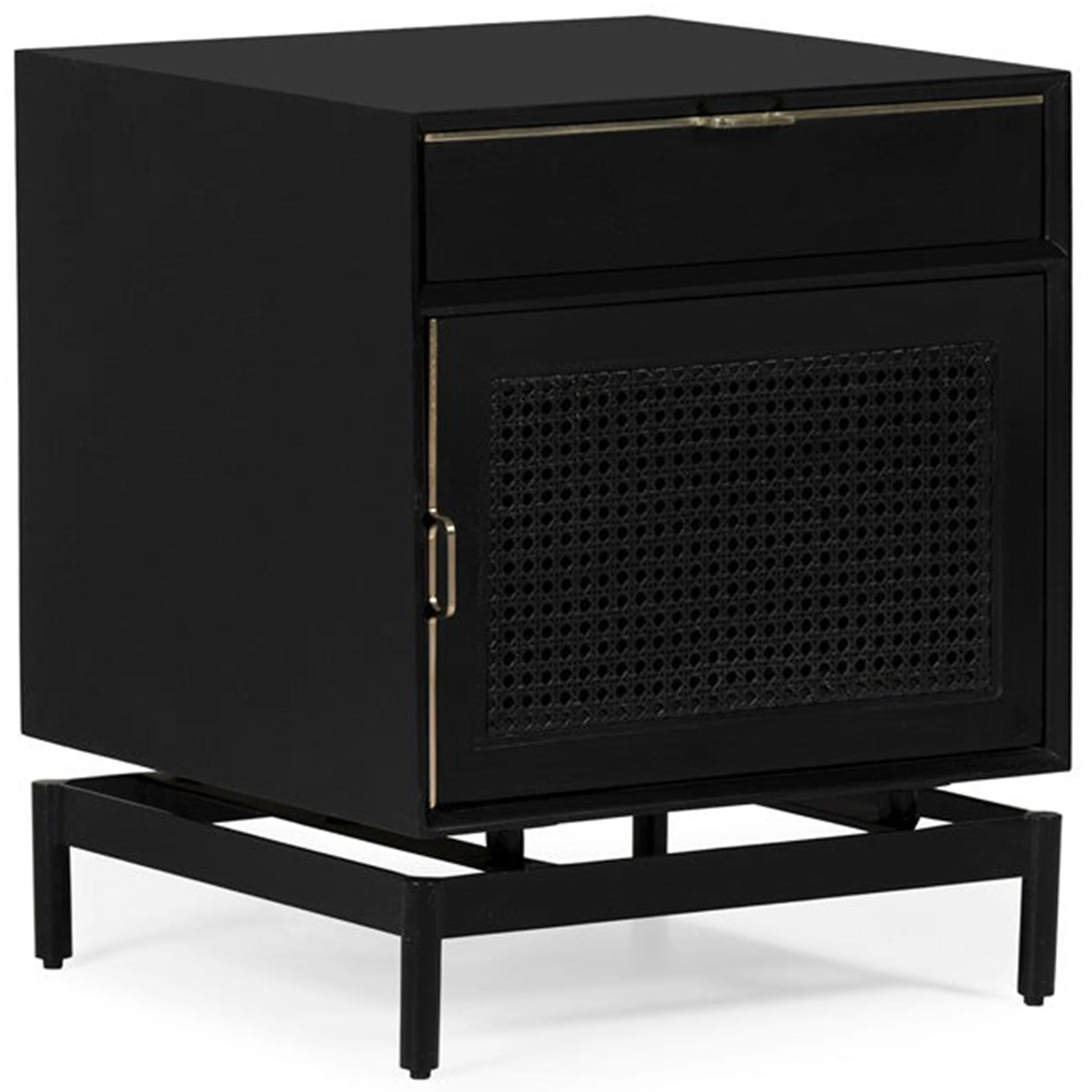 Louisina Luxe Nightstand, Charcoal