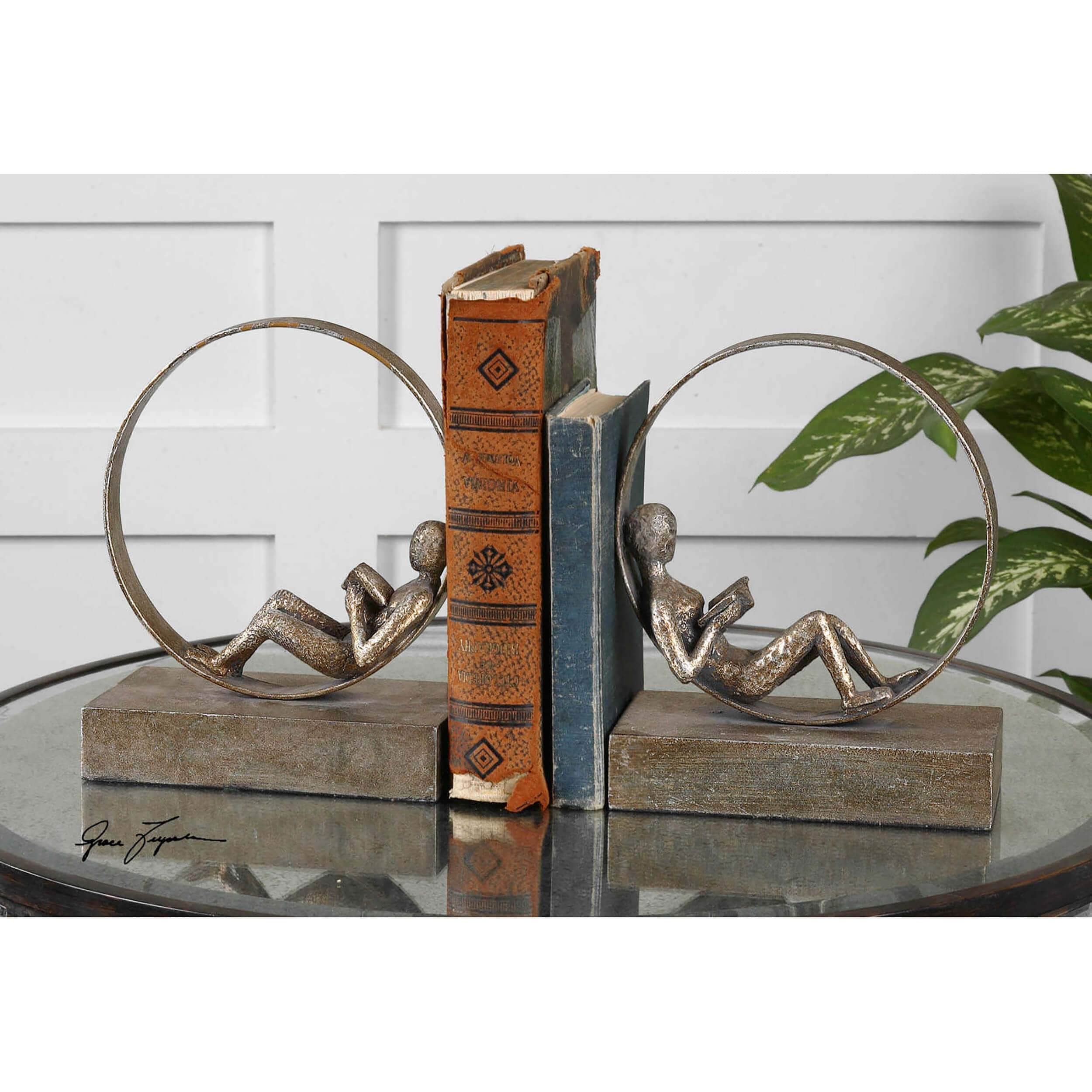 Lounging Reader Bookends, Set of 2 - Image 2
