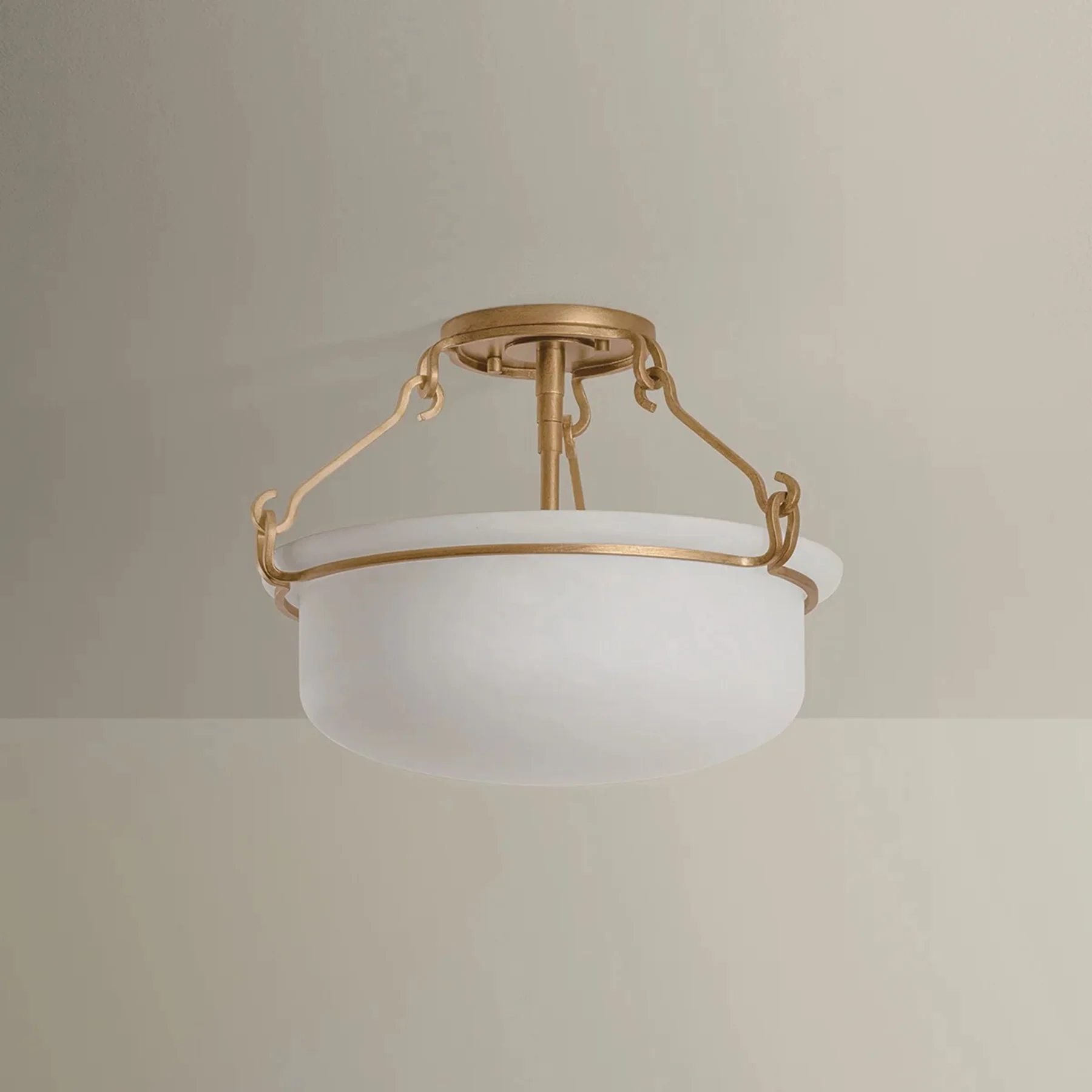 Lowerre Flush Mount, Patina Gold Leaf - Image 2