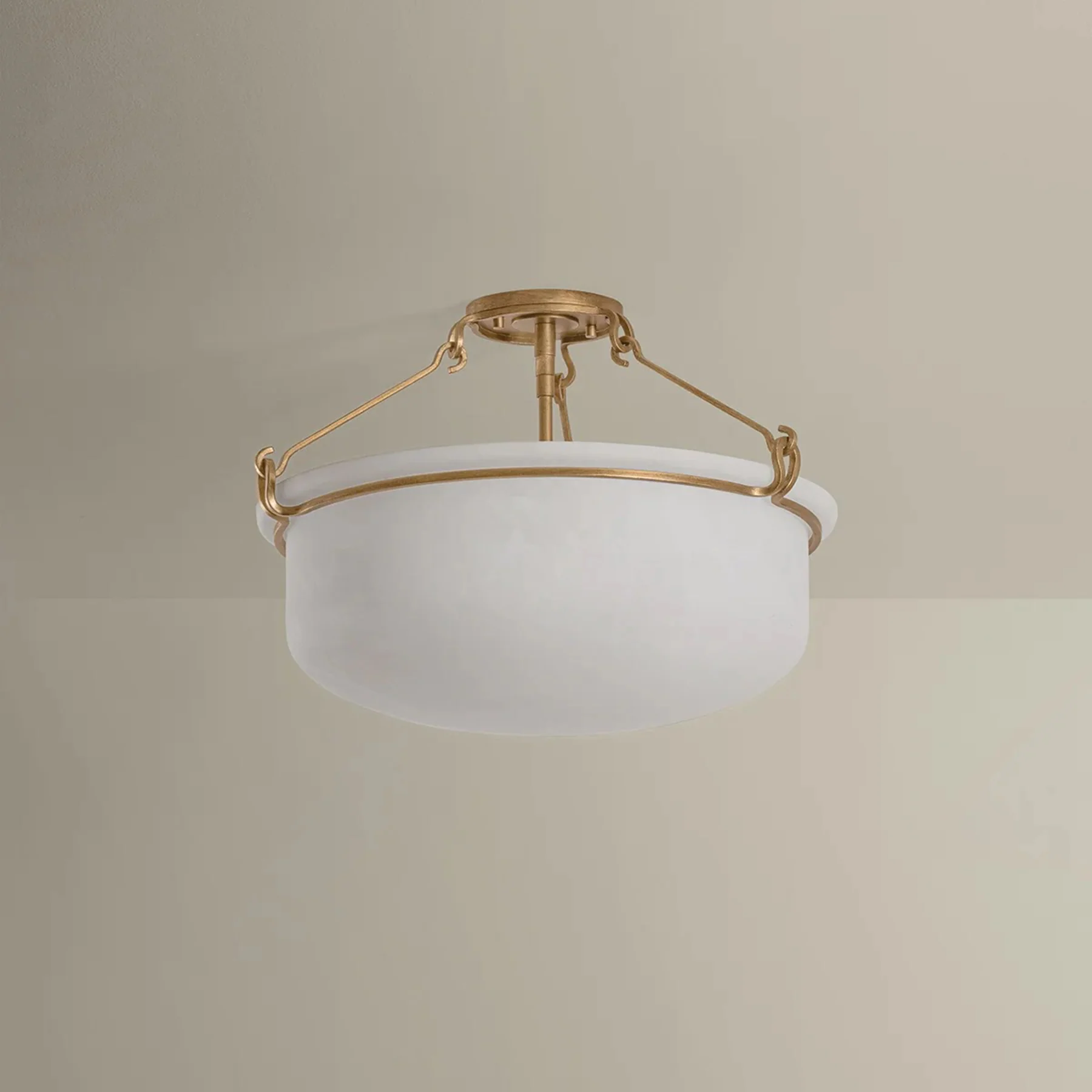 Lowerre Flush Mount, Patina Gold Leaf - Image 4