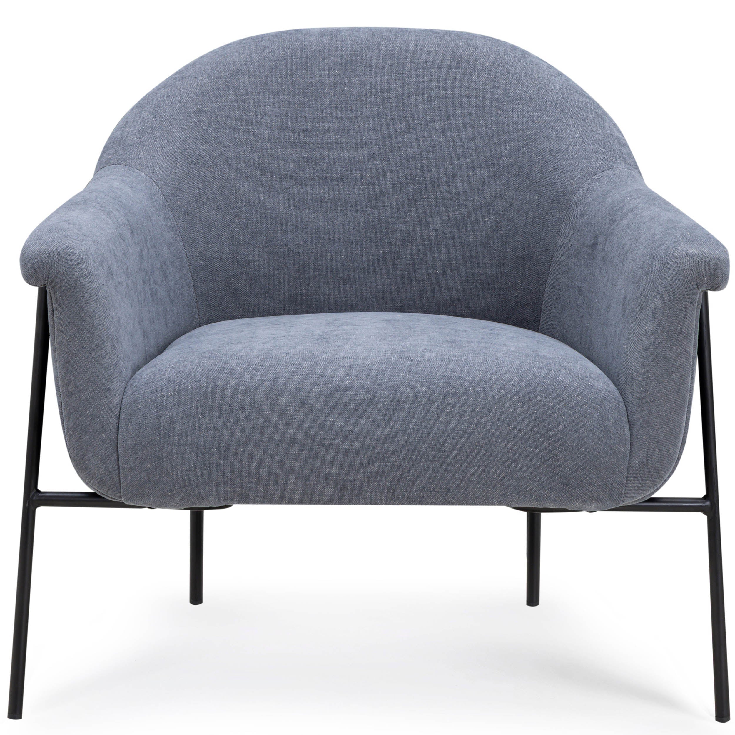 Lua Chenille Accent Chair, Blue - Image 2