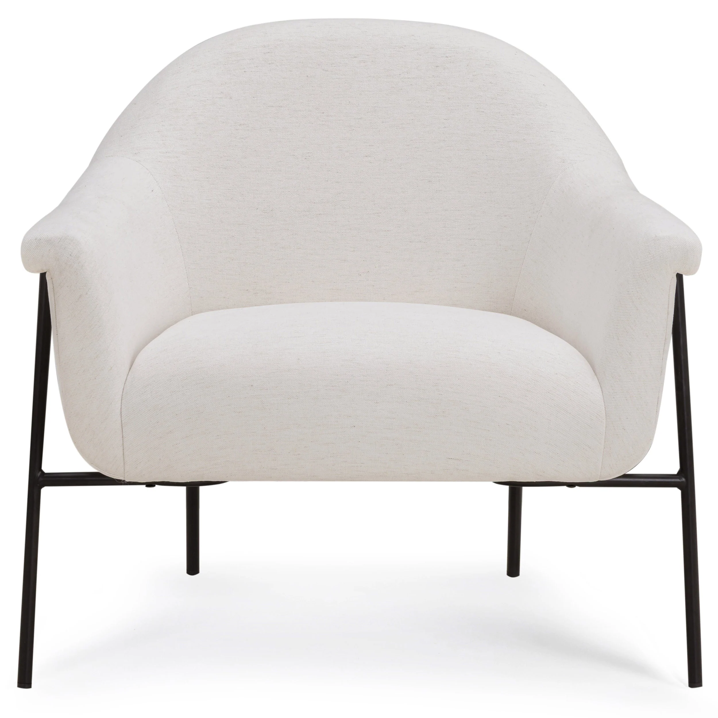 Lua Chenille Accent Chair, Cream - Image 2