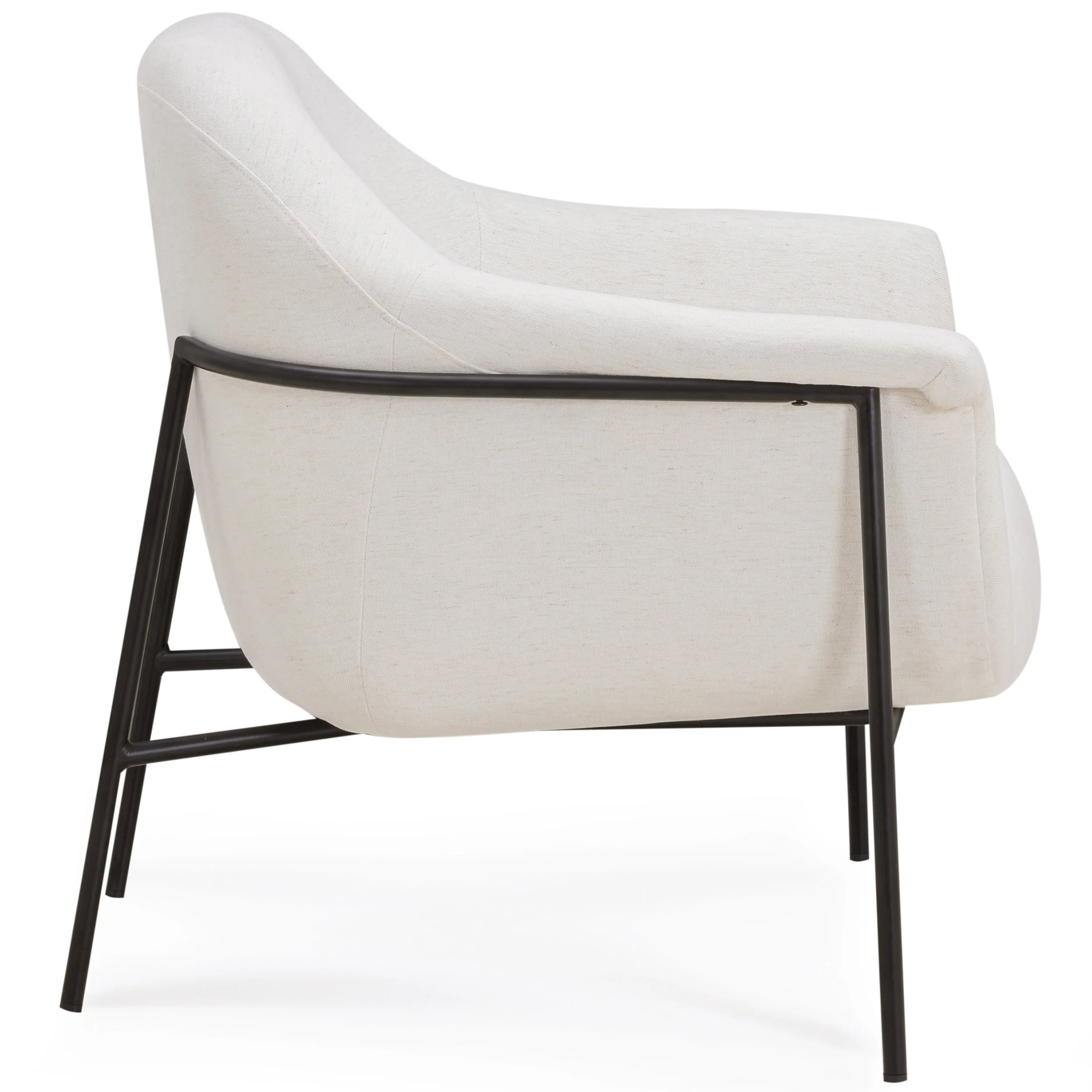 Lua Chenille Accent Chair, Cream - Image 3