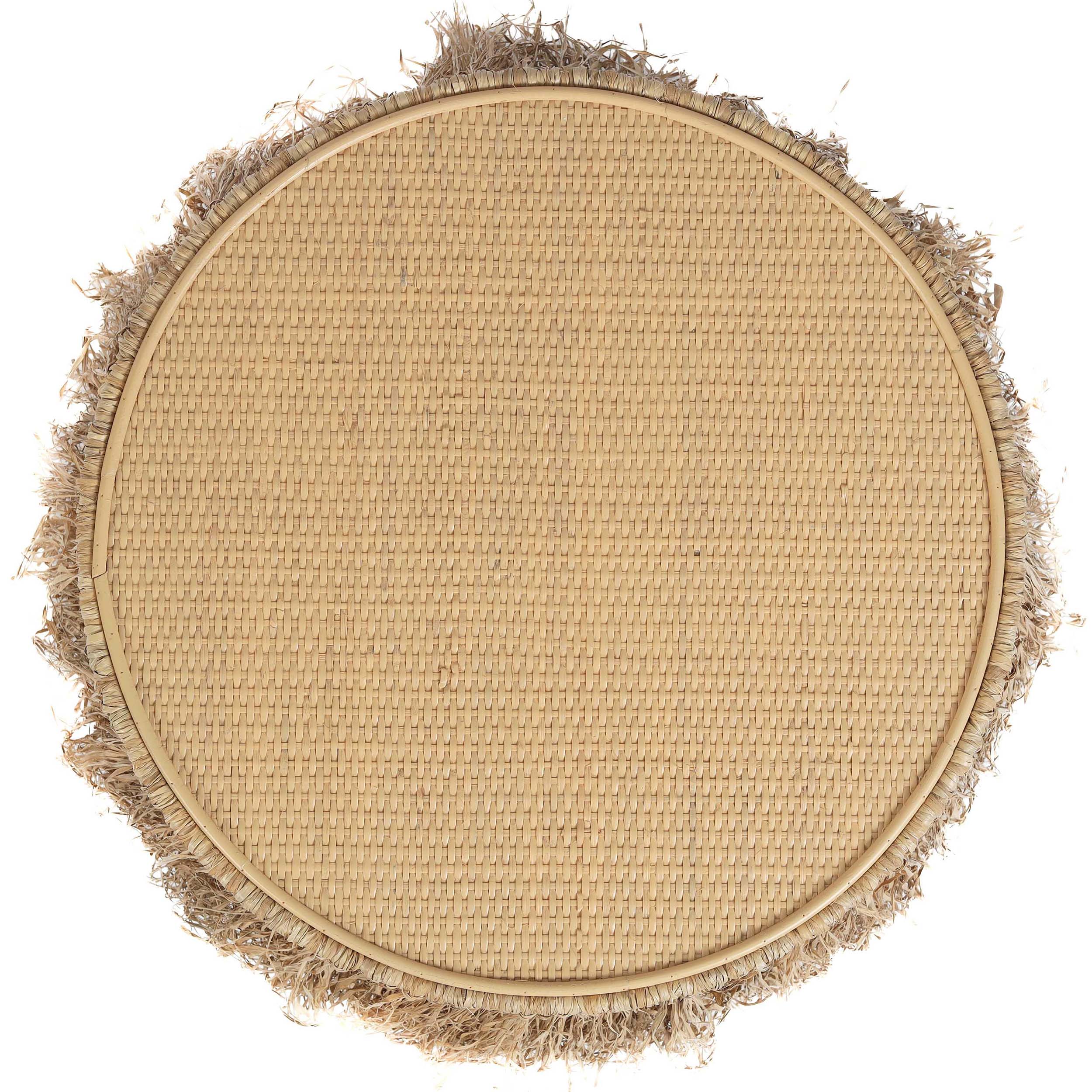 Luau Rattan Round End Table, Natural - Image 2