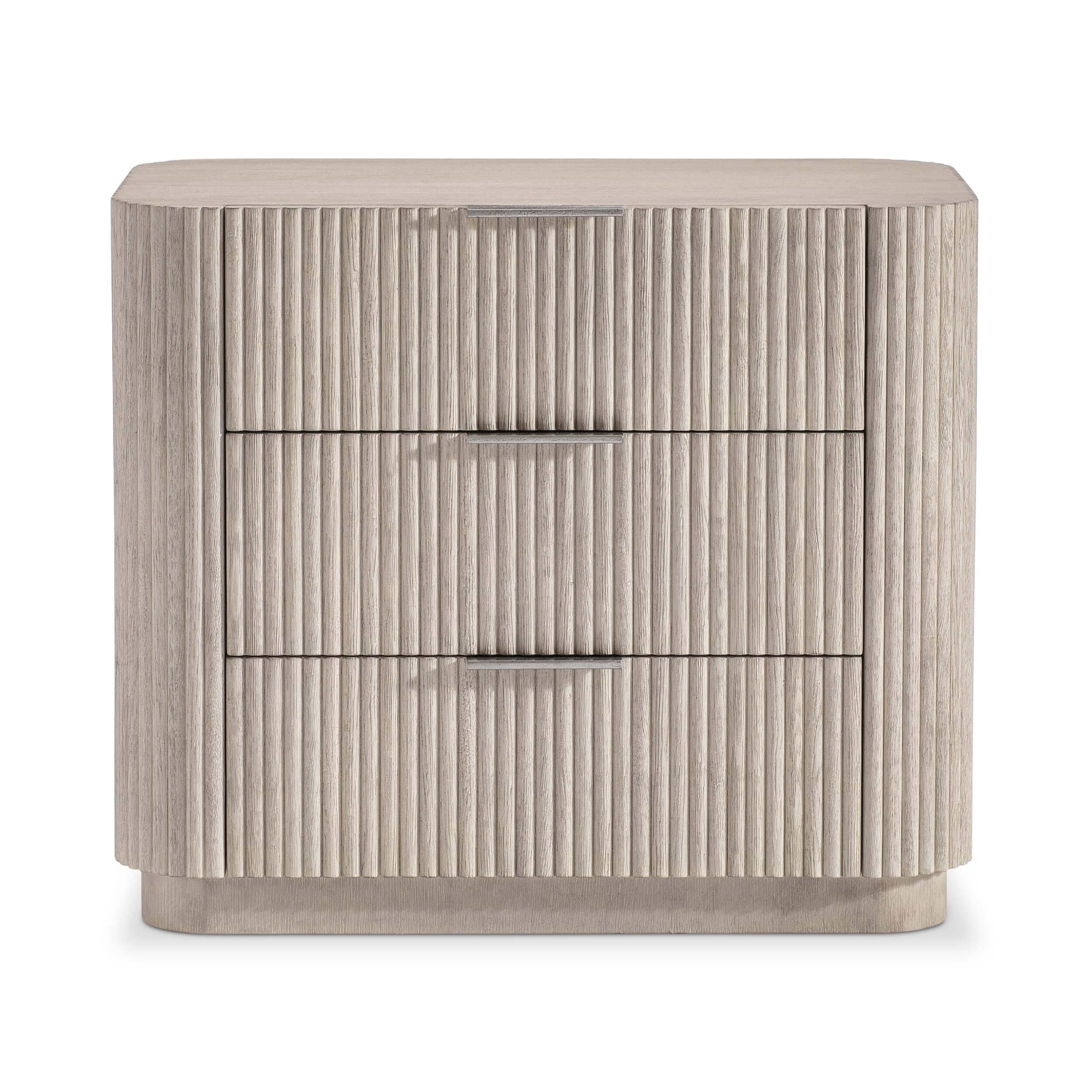 Lucerne 3 Drawer Wide Nightstand, Alba - Image 2