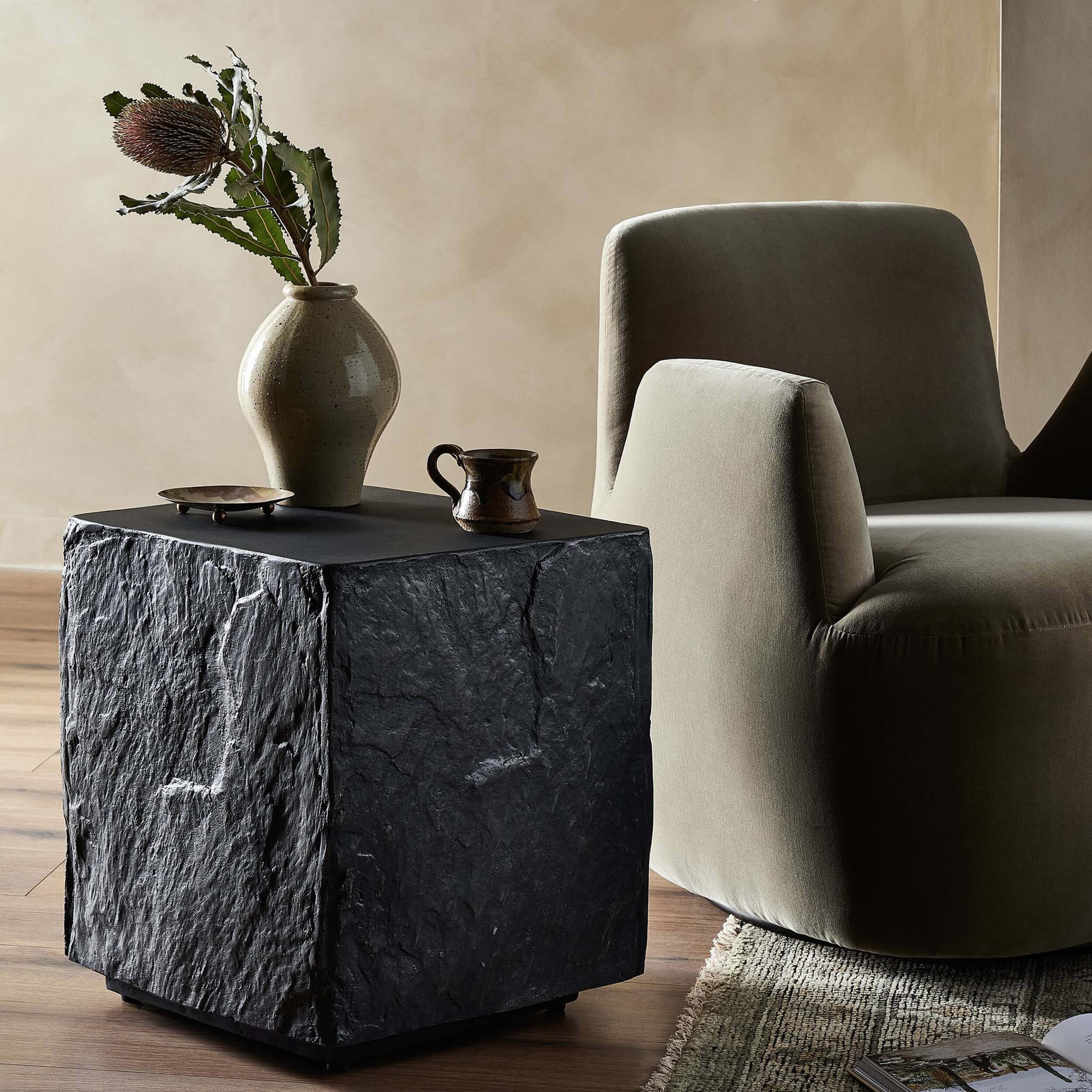 Lucius End Table, Black by Four Hands - Image 5