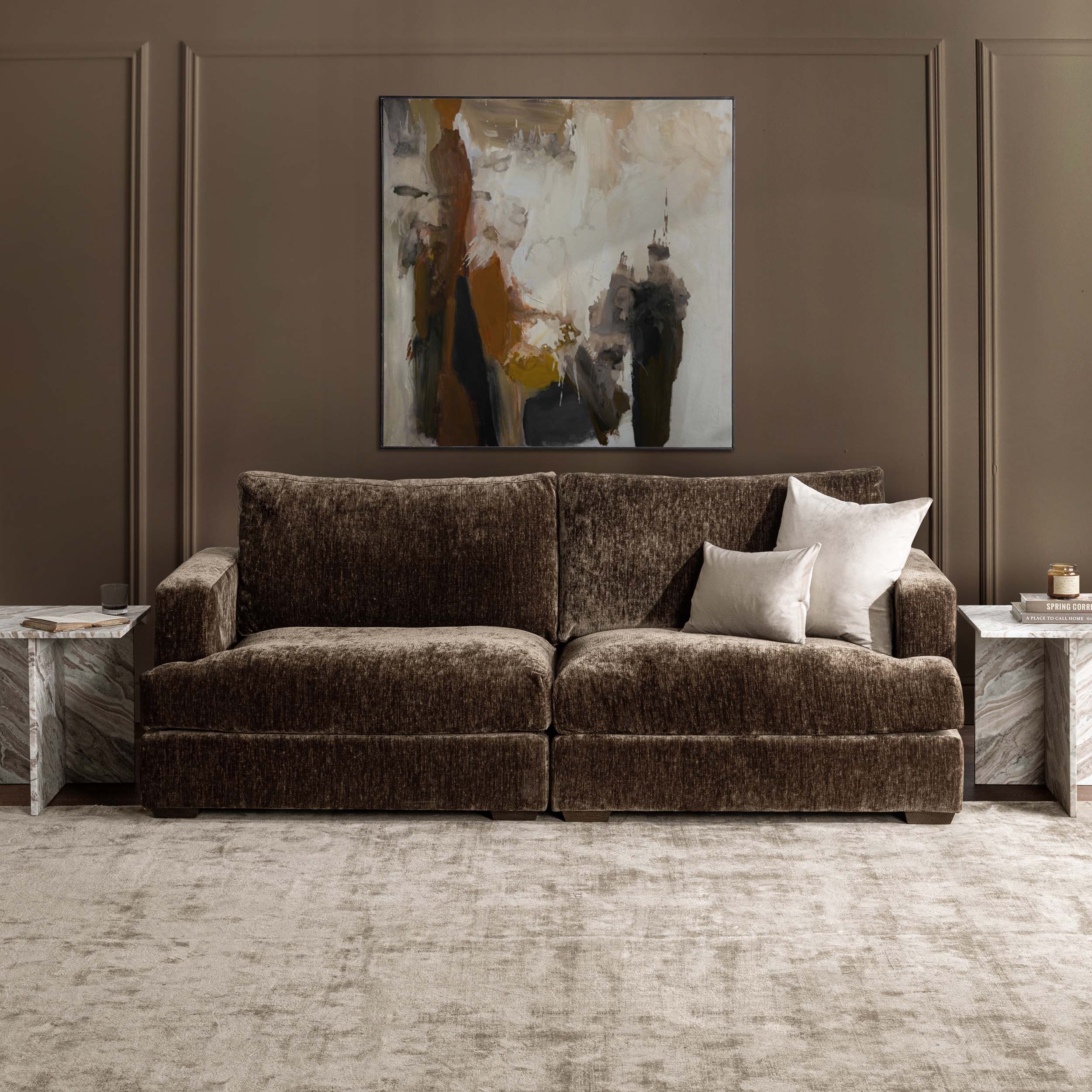 Ludwig 2 Piece Sofa, Mossed Brown - Image 6
