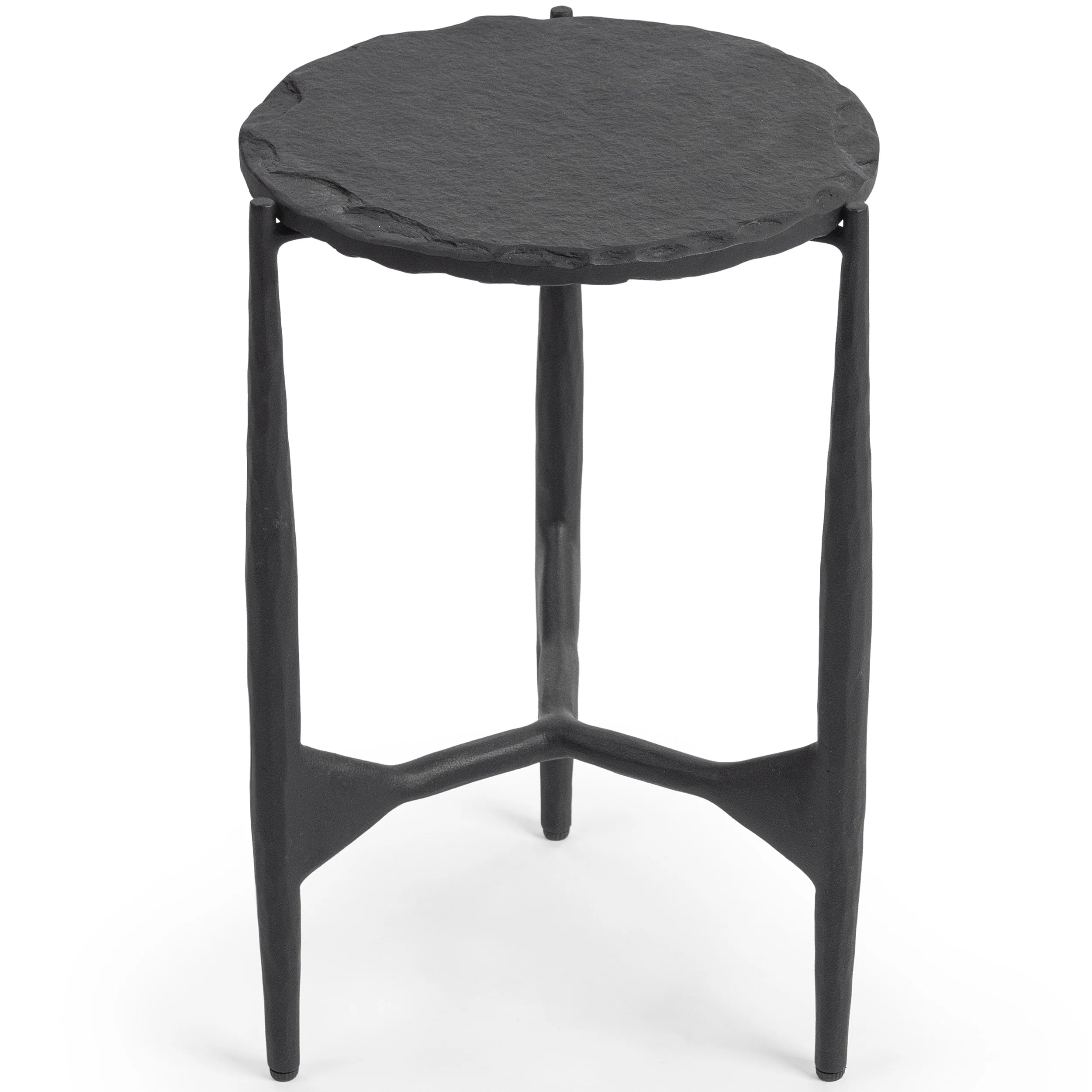 Luka 12" Round End Table, Charcoal Forge - Image 3