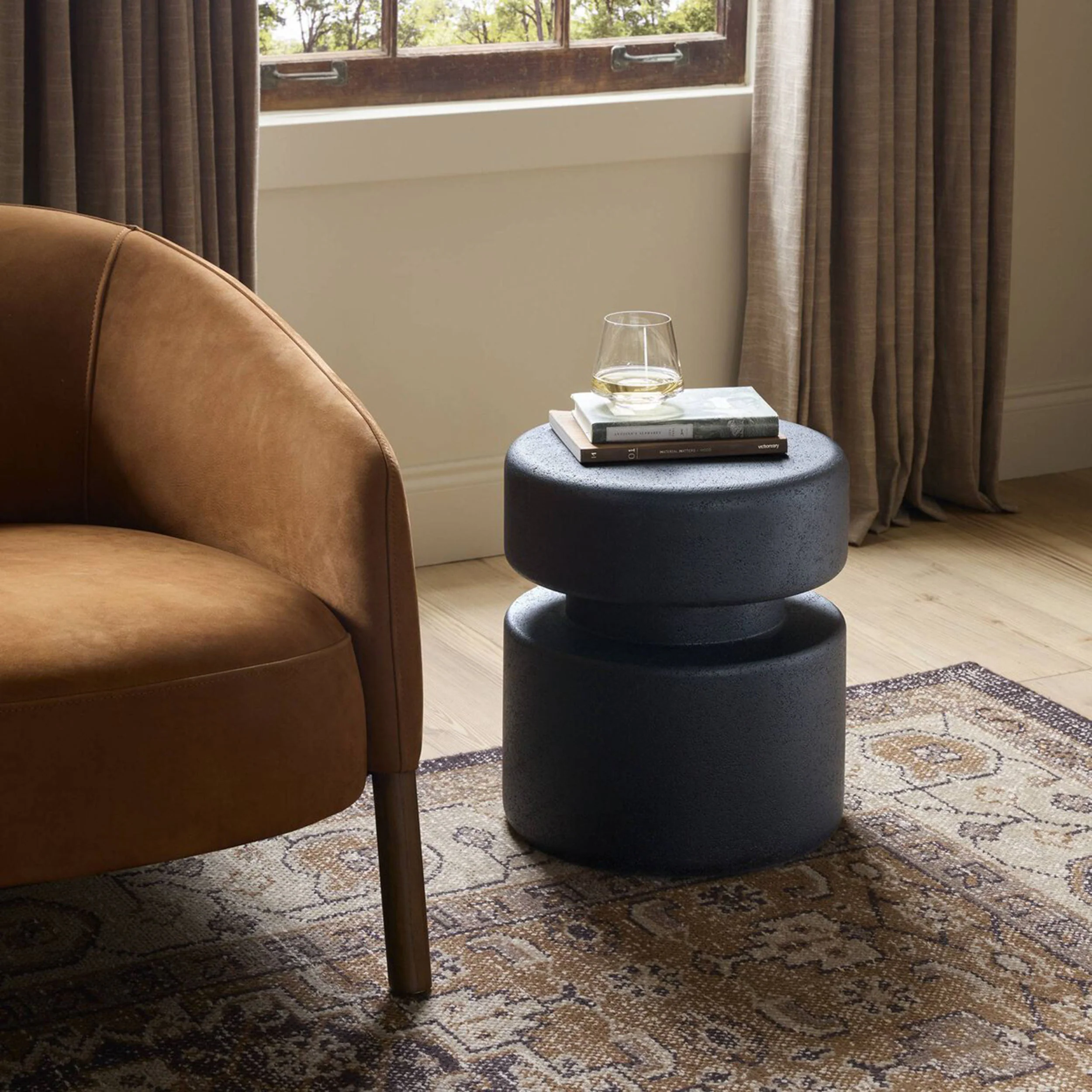 Luka End Table, Black by Four hands - Image 5