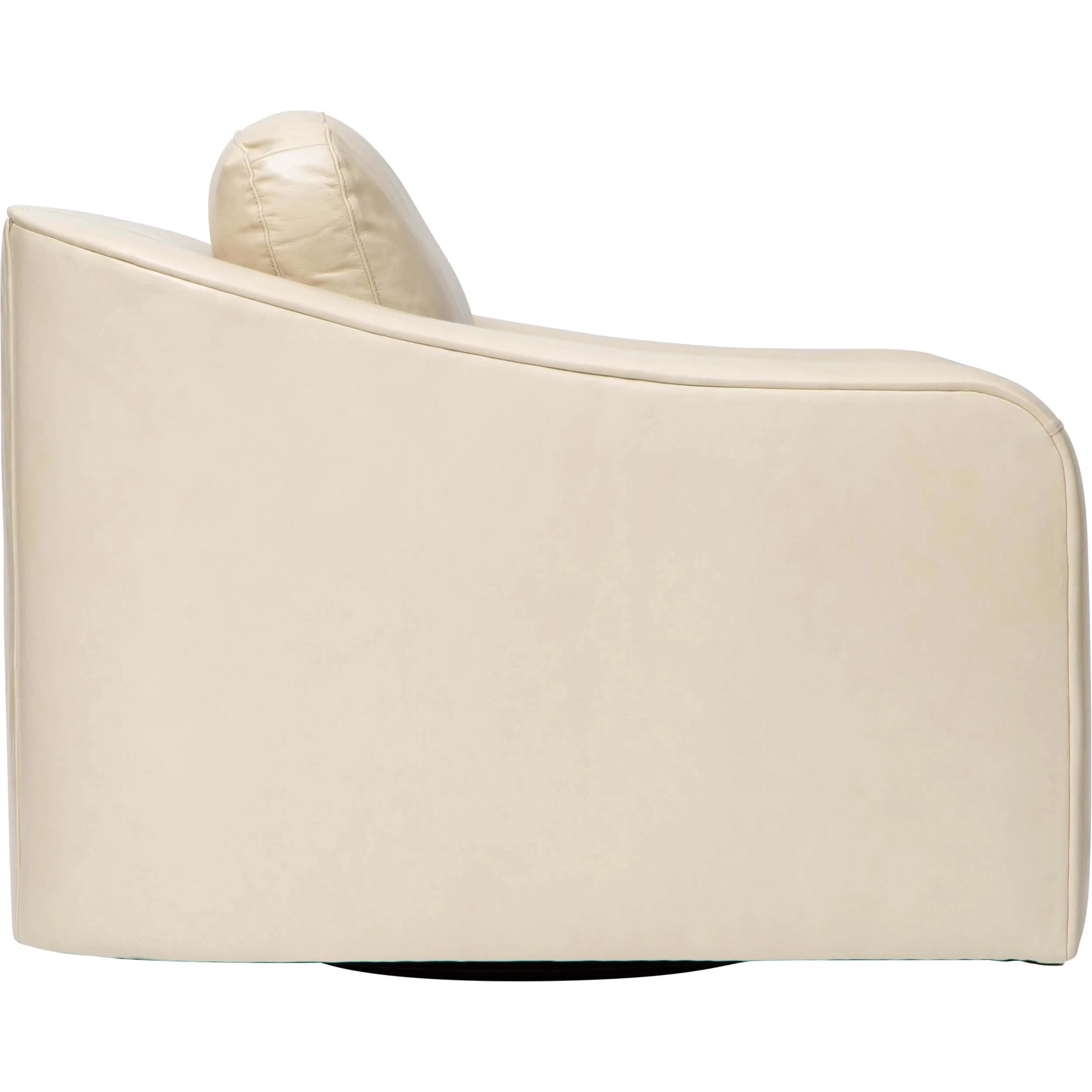 Luka Leather Swivel Chair, Landry Ivory - Image 3