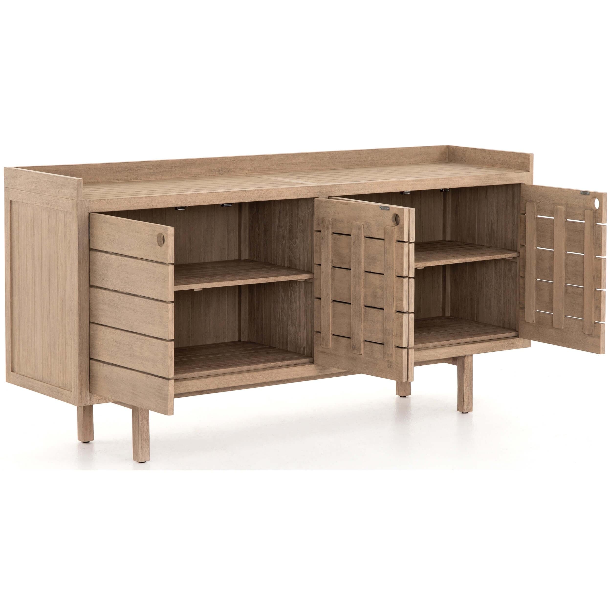Lula Outdoor Sideboard, Washed Brown by Four Hands - Image 5