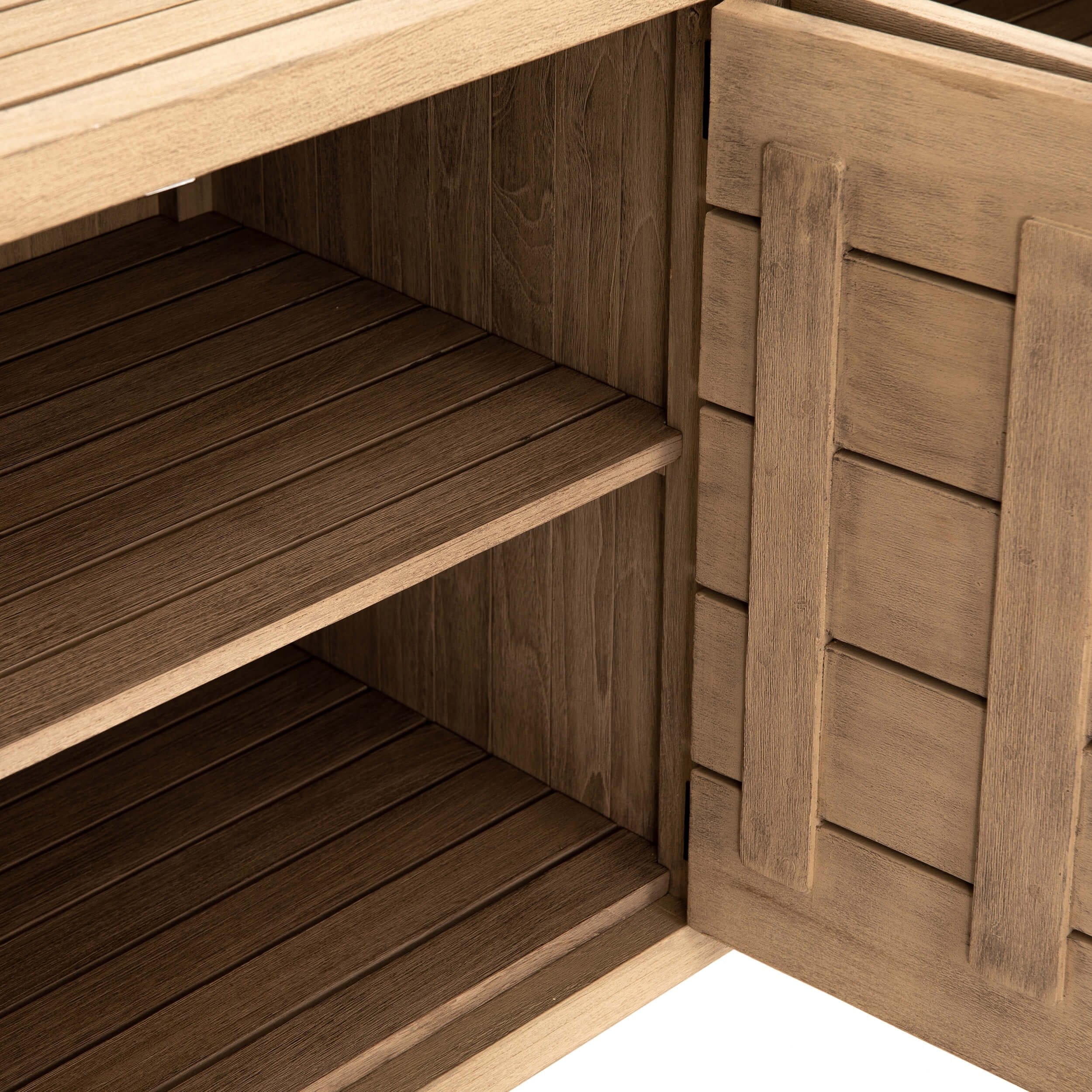 Lula Outdoor Sideboard, Washed Brown by Four Hands - Image 7