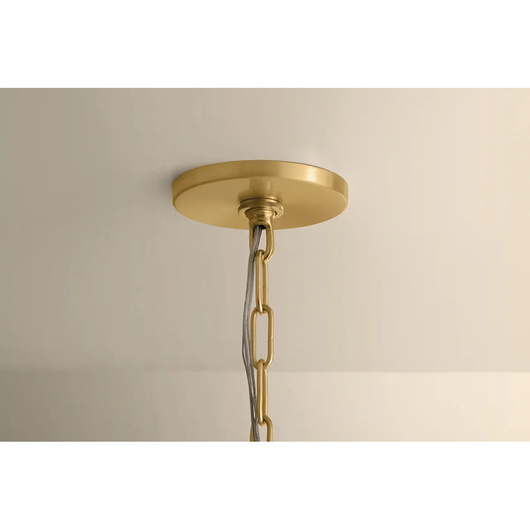 Lulu Pendant, Aged Brass/White Plaster - Image 5