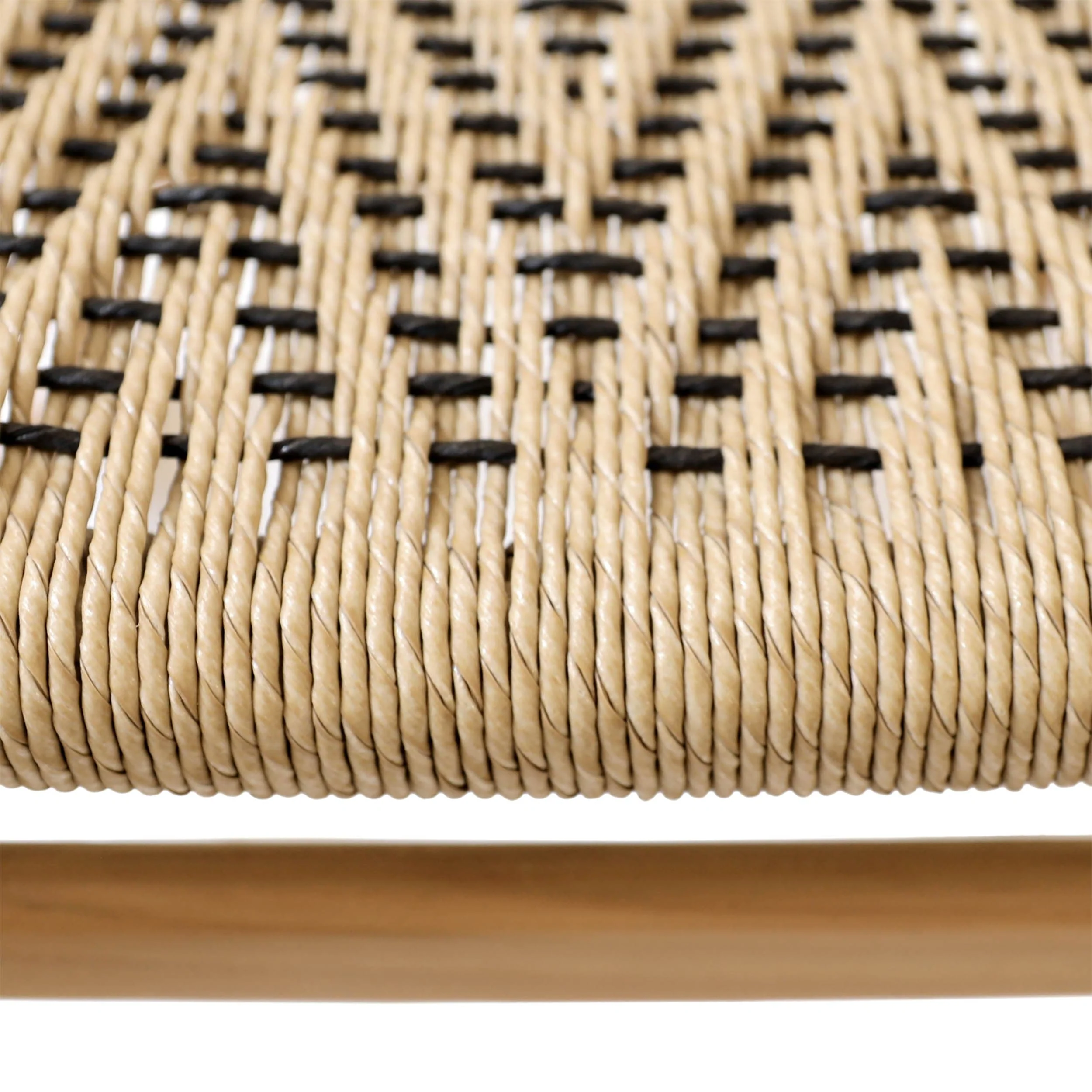 Lumen Outdoor Dining Chair, Natural/Black, Set of 2 - Image 4
