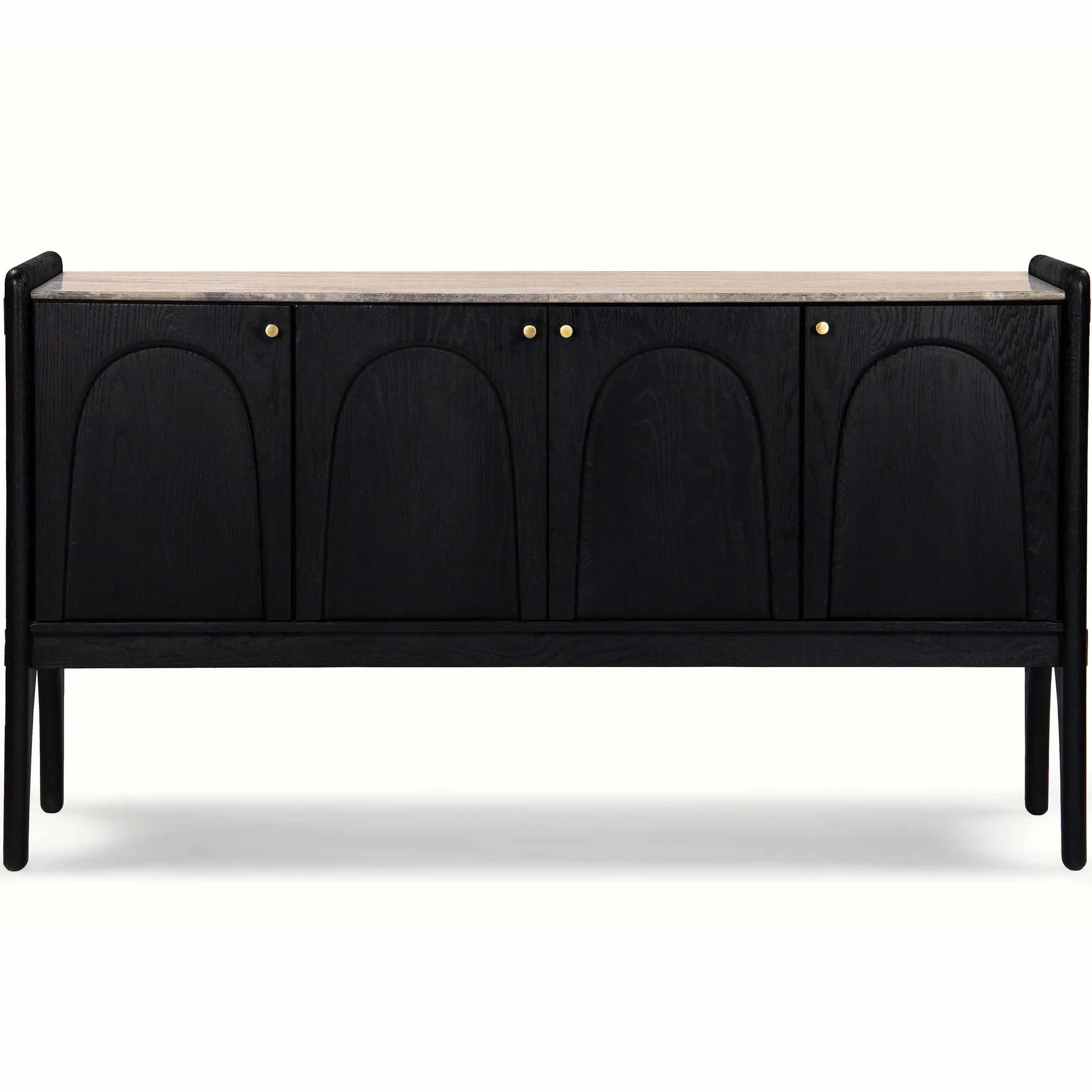 Luna Marble-Top Sideboard, Charcoal - Image 2