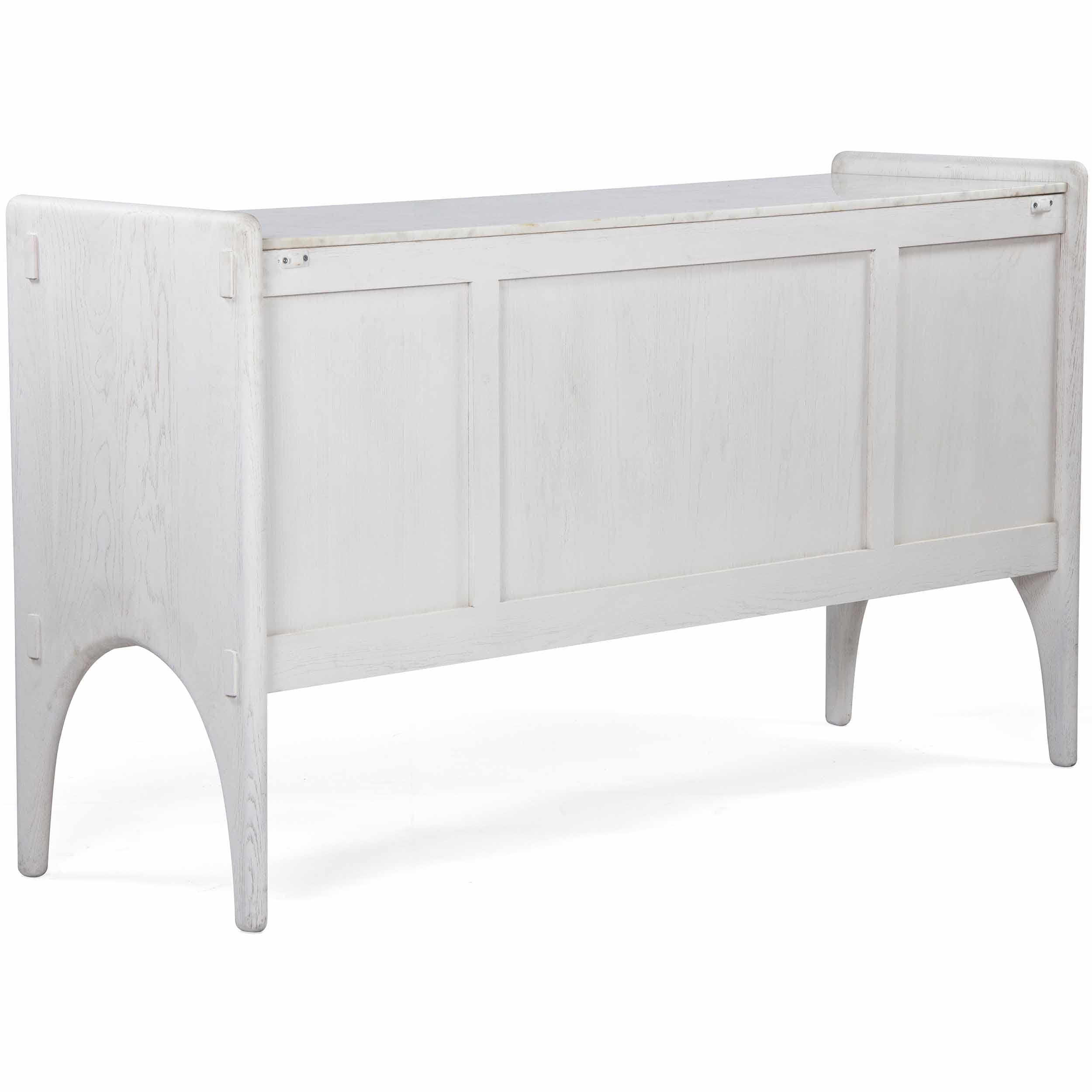Luna Marble-Top Sideboard, Whitewash - Image 4