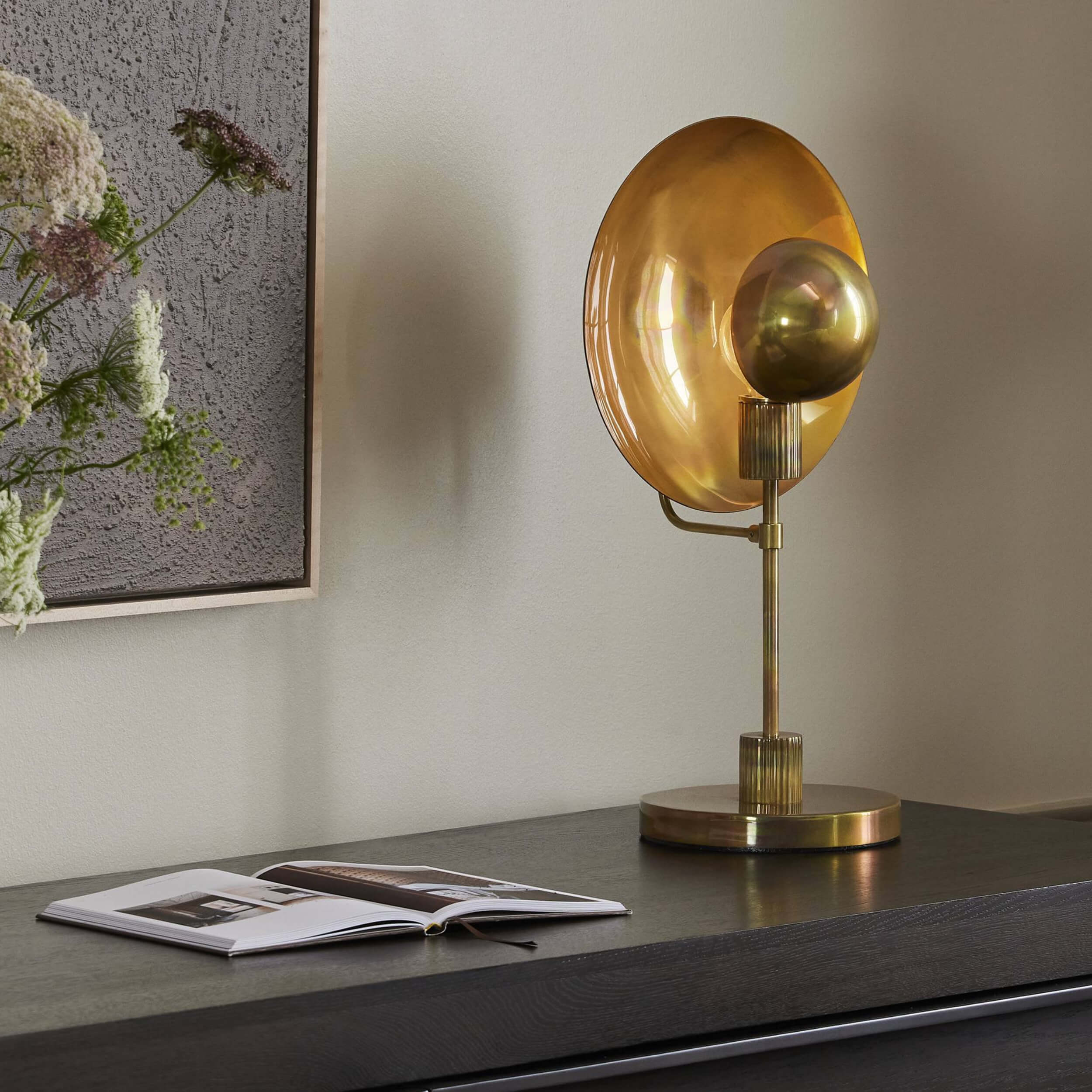 Lund Table Lamp, Burnt Brass by Four Hands - Image 6