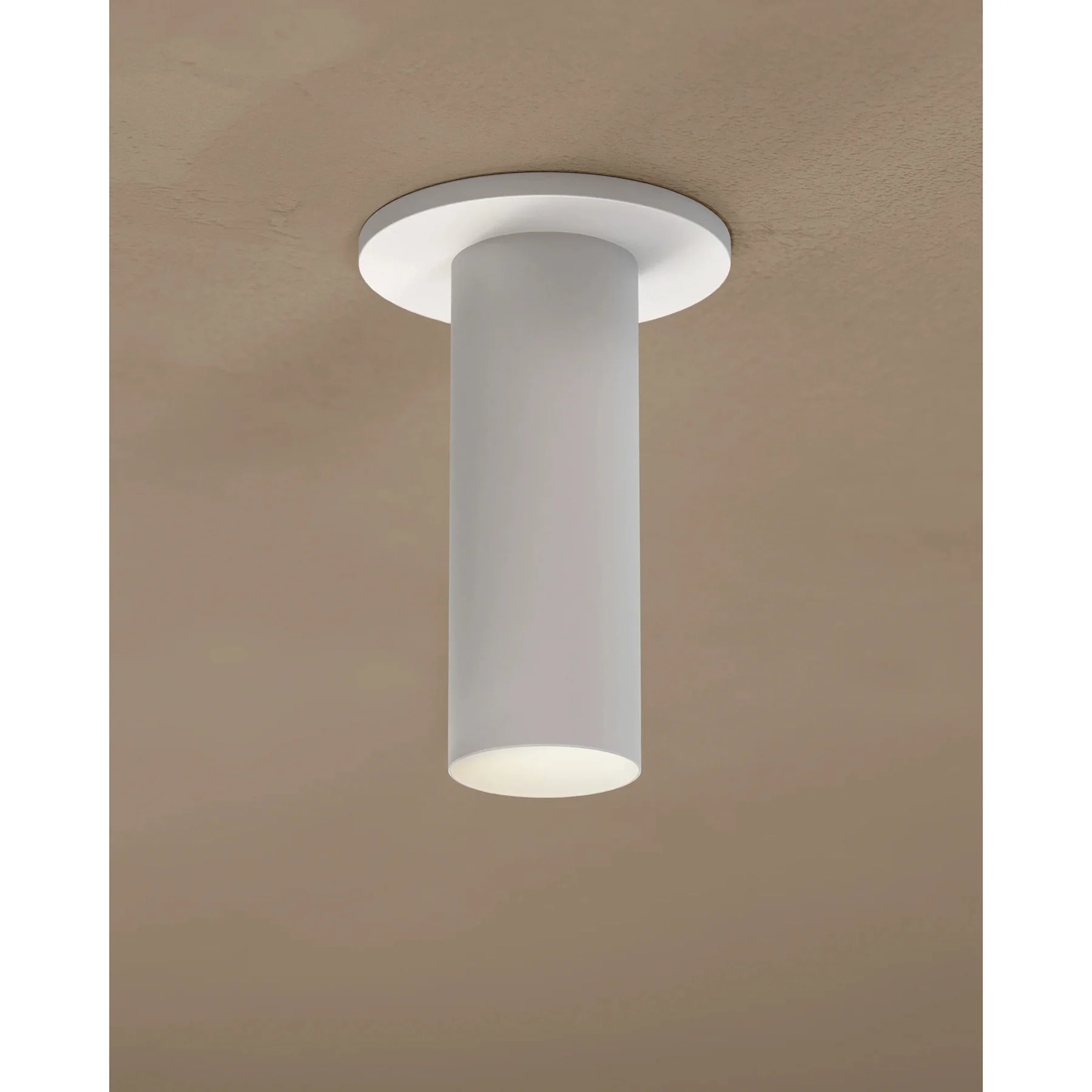 Luxe Cylinder Flush Mount, White - Image 2