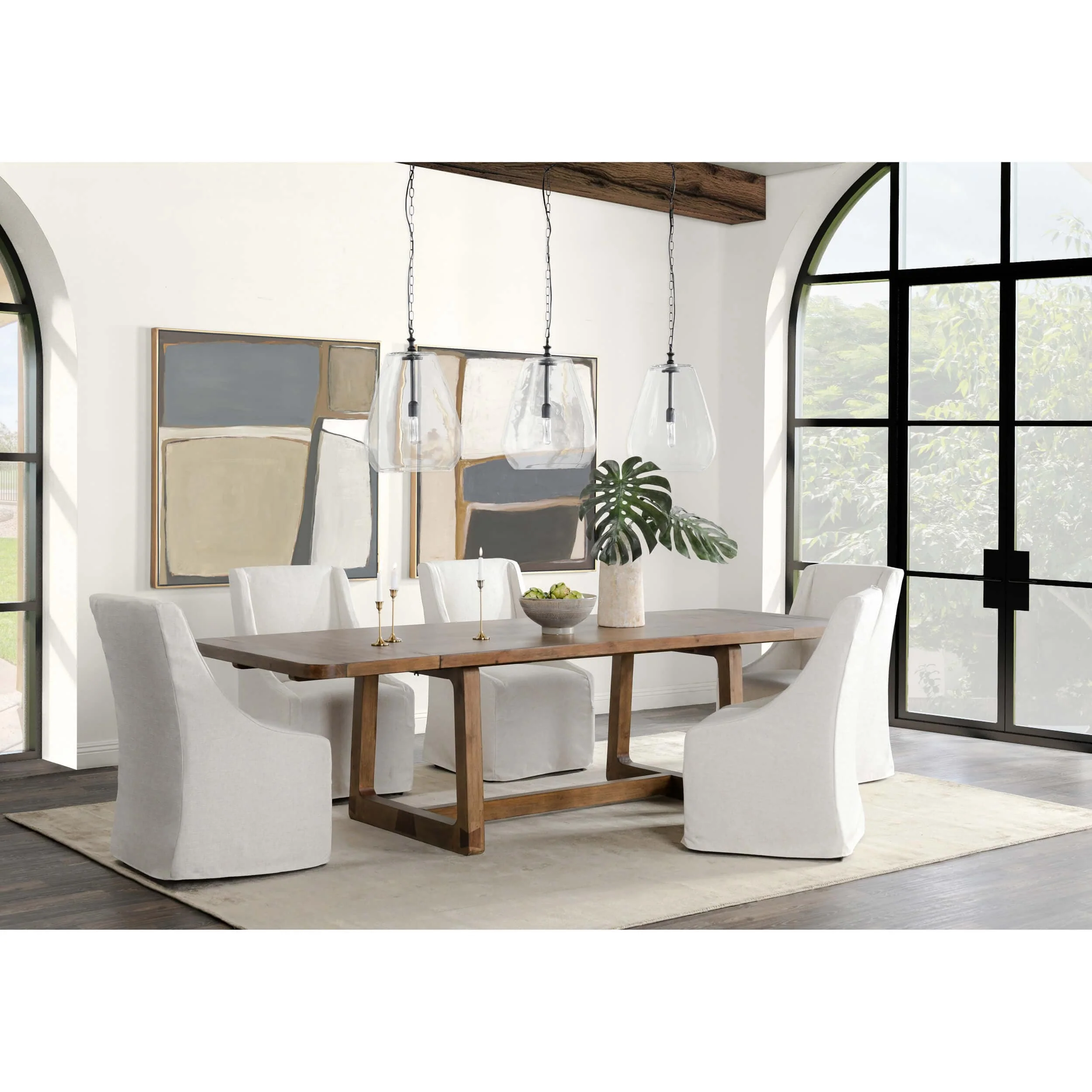Lyra Rectangular Extension Dining Table, Smoke Brown - Image 8