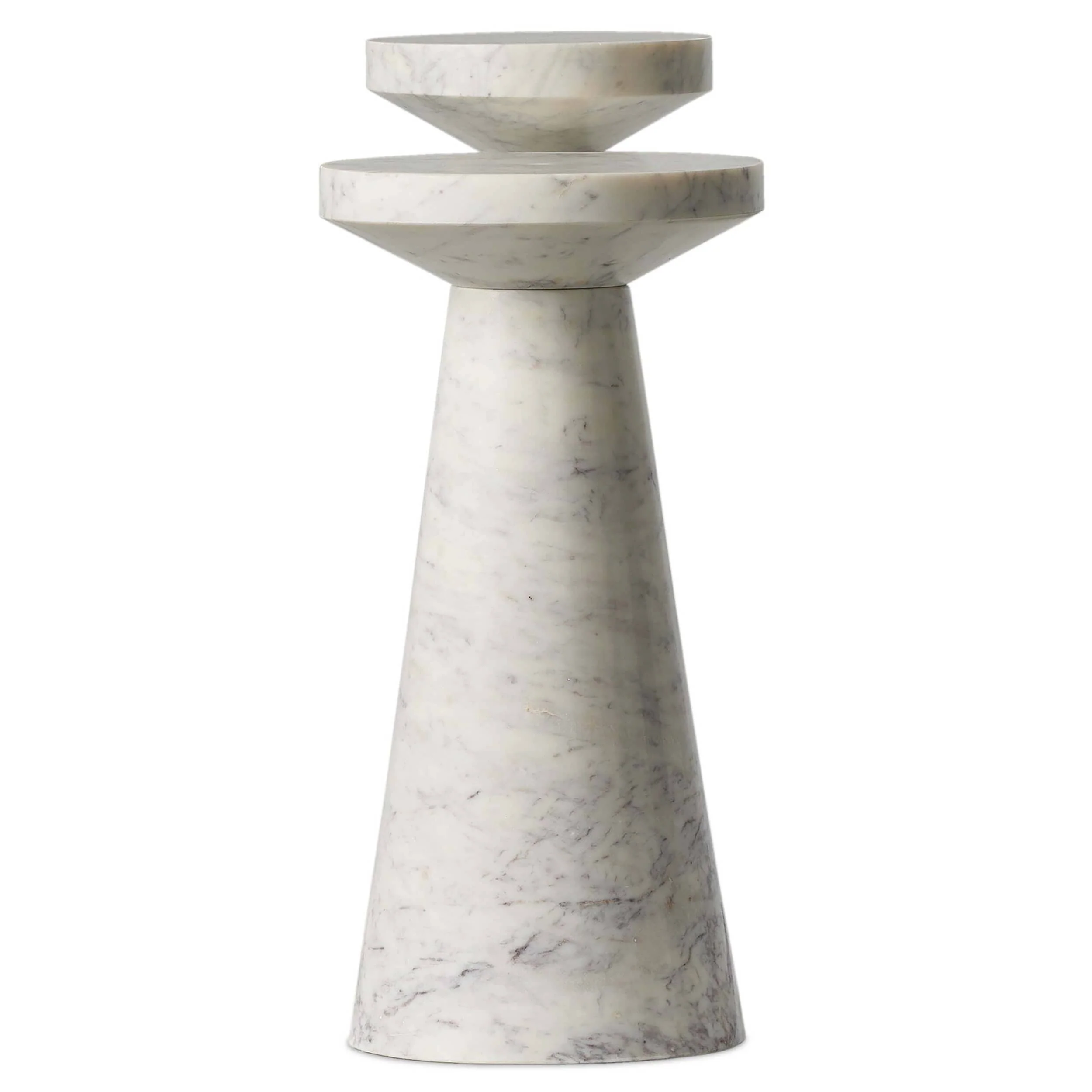 Mabel Nesting End Tables, White Marble by Four Hands - Image 2