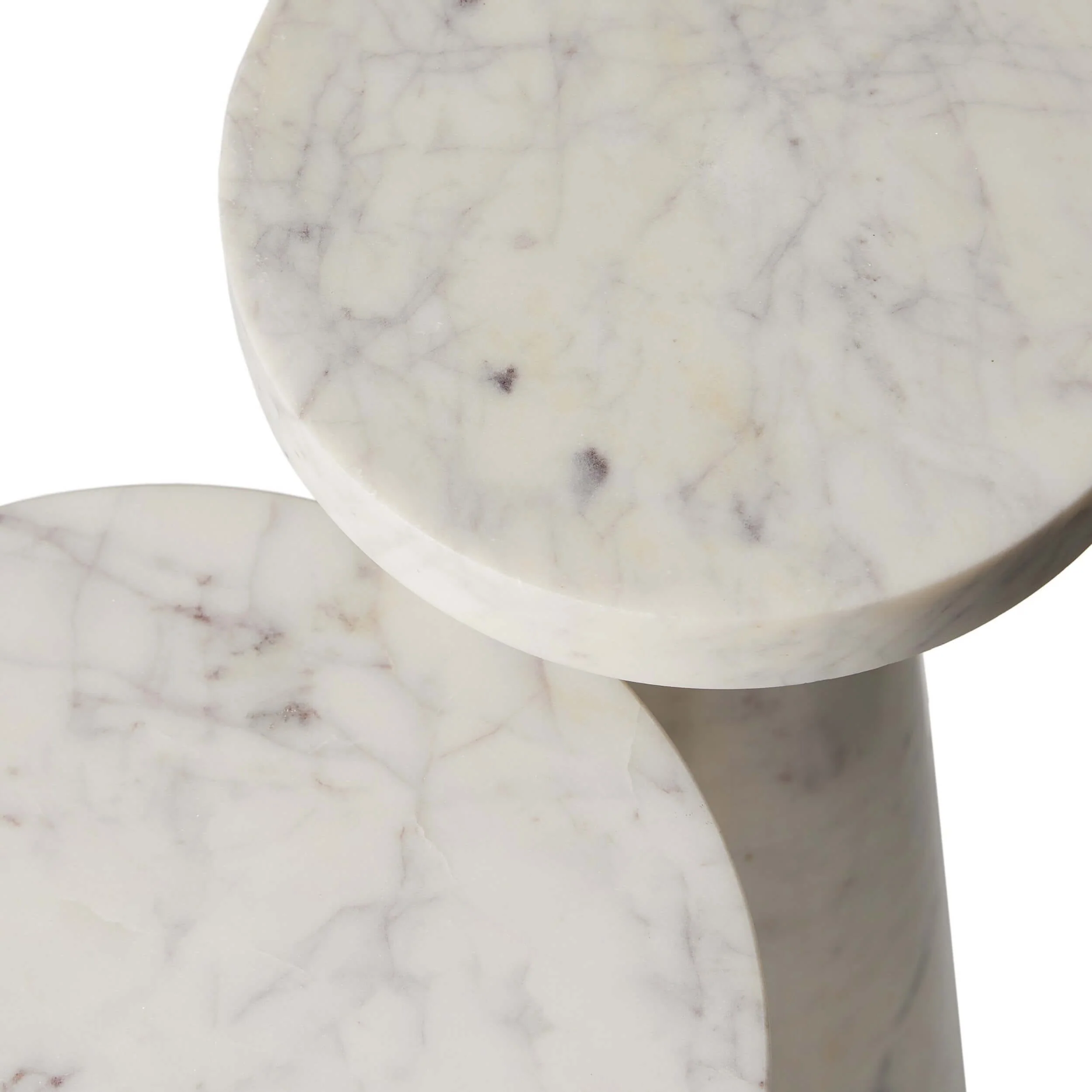 Mabel Nesting End Tables, White Marble by Four Hands - Image 3