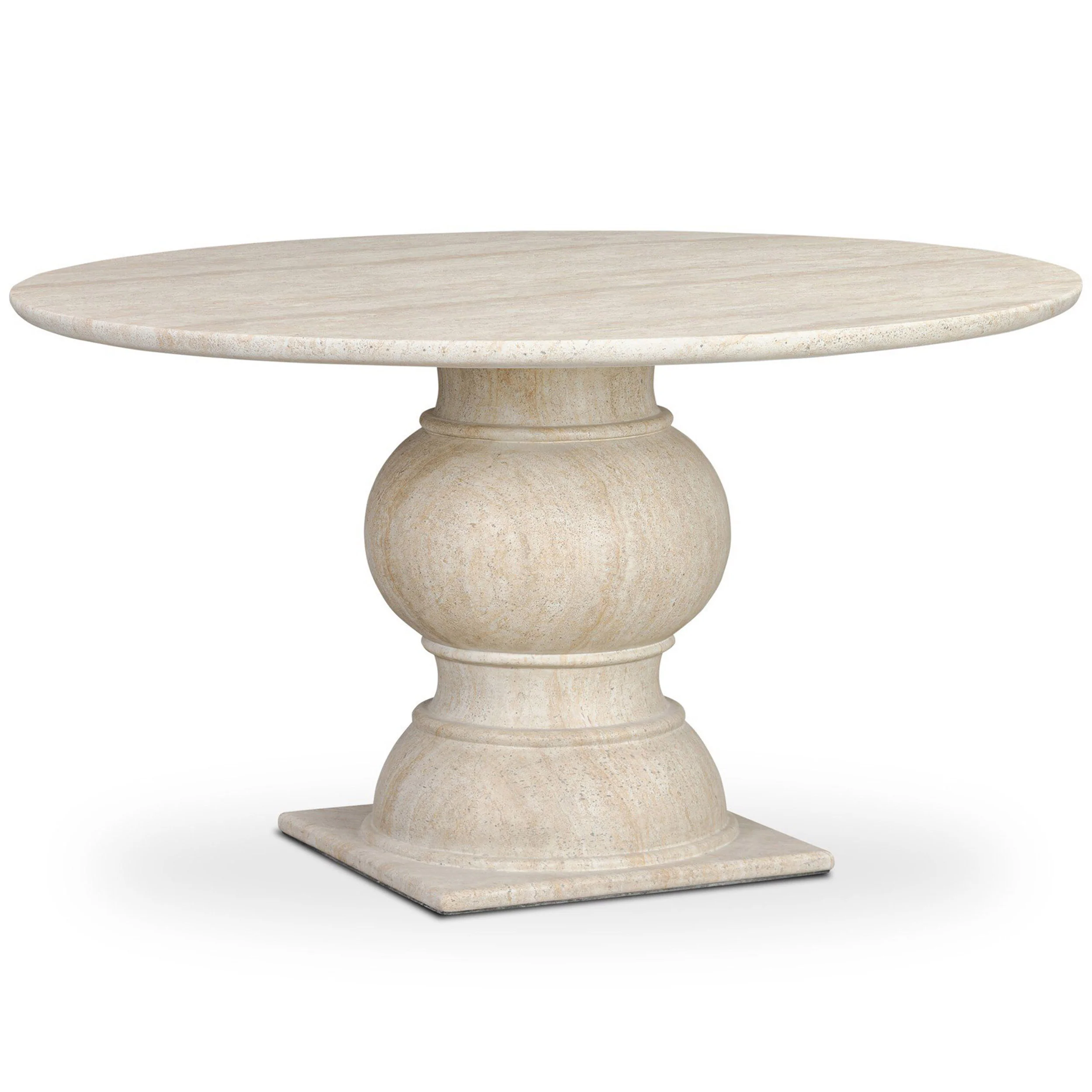 Macalaster Dining Table, Faux Travertine by Amber Lewis x Four Hands