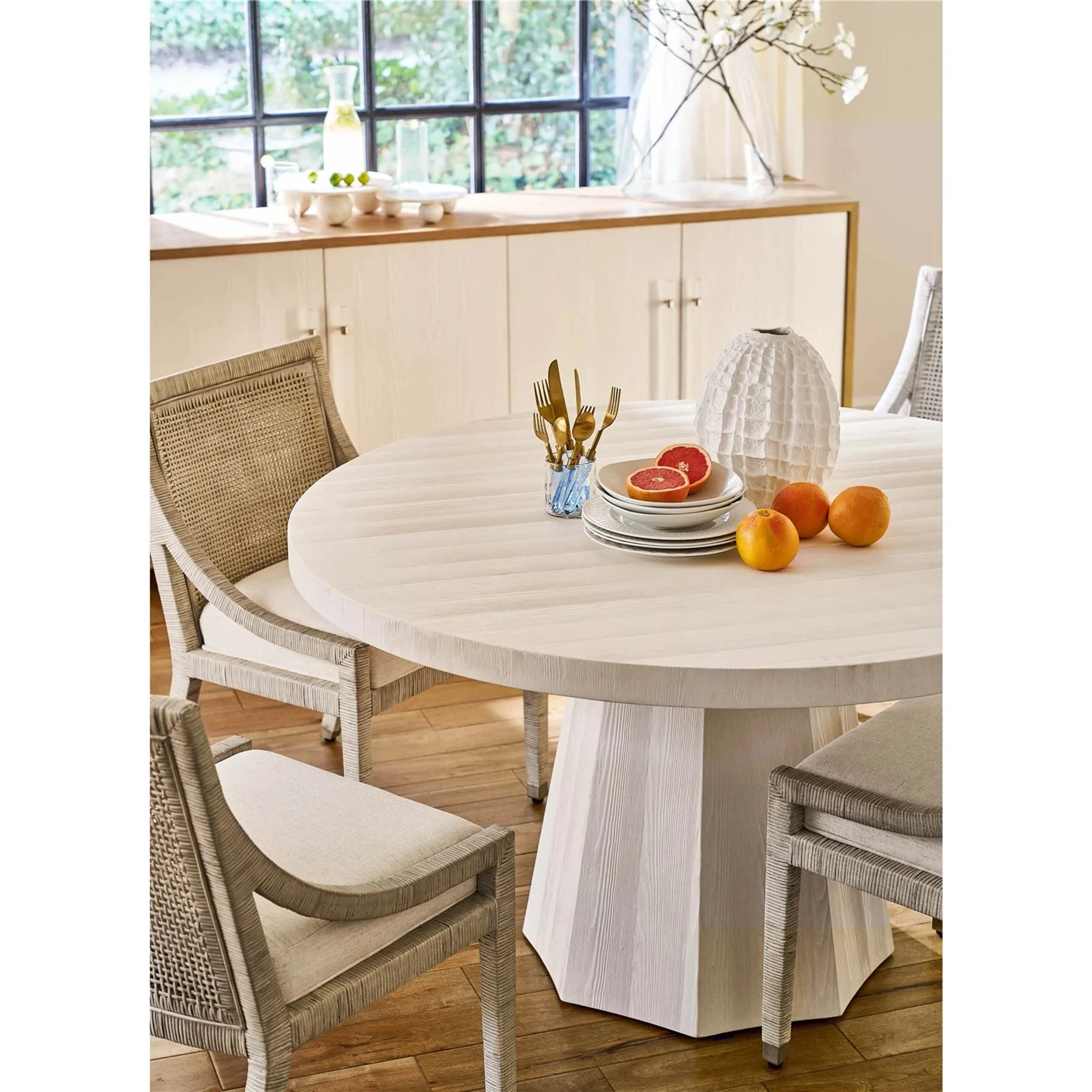 Mackinaw Round Dining Table, White Sand - Image 4