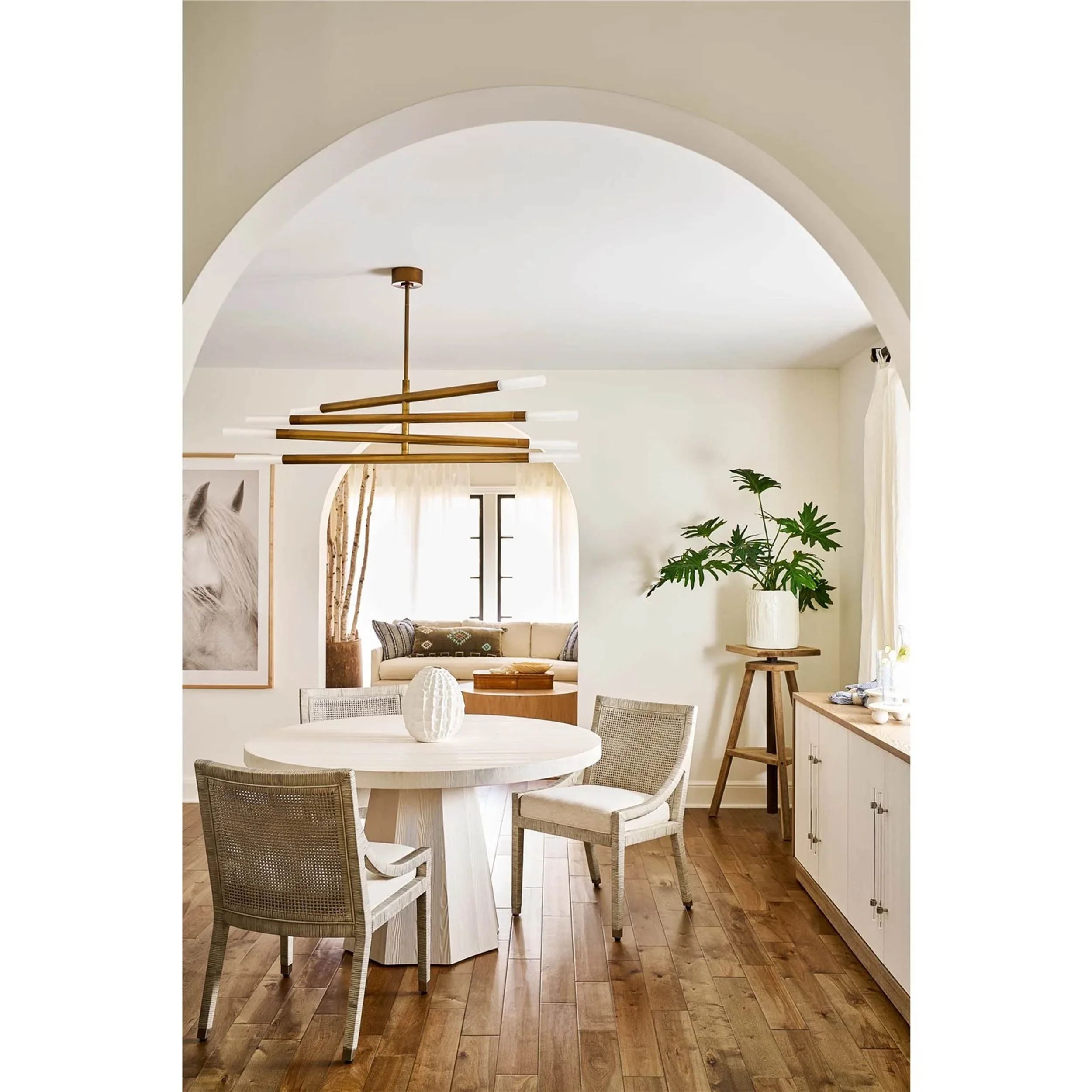 Mackinaw Round Dining Table, White Sand - Image 5