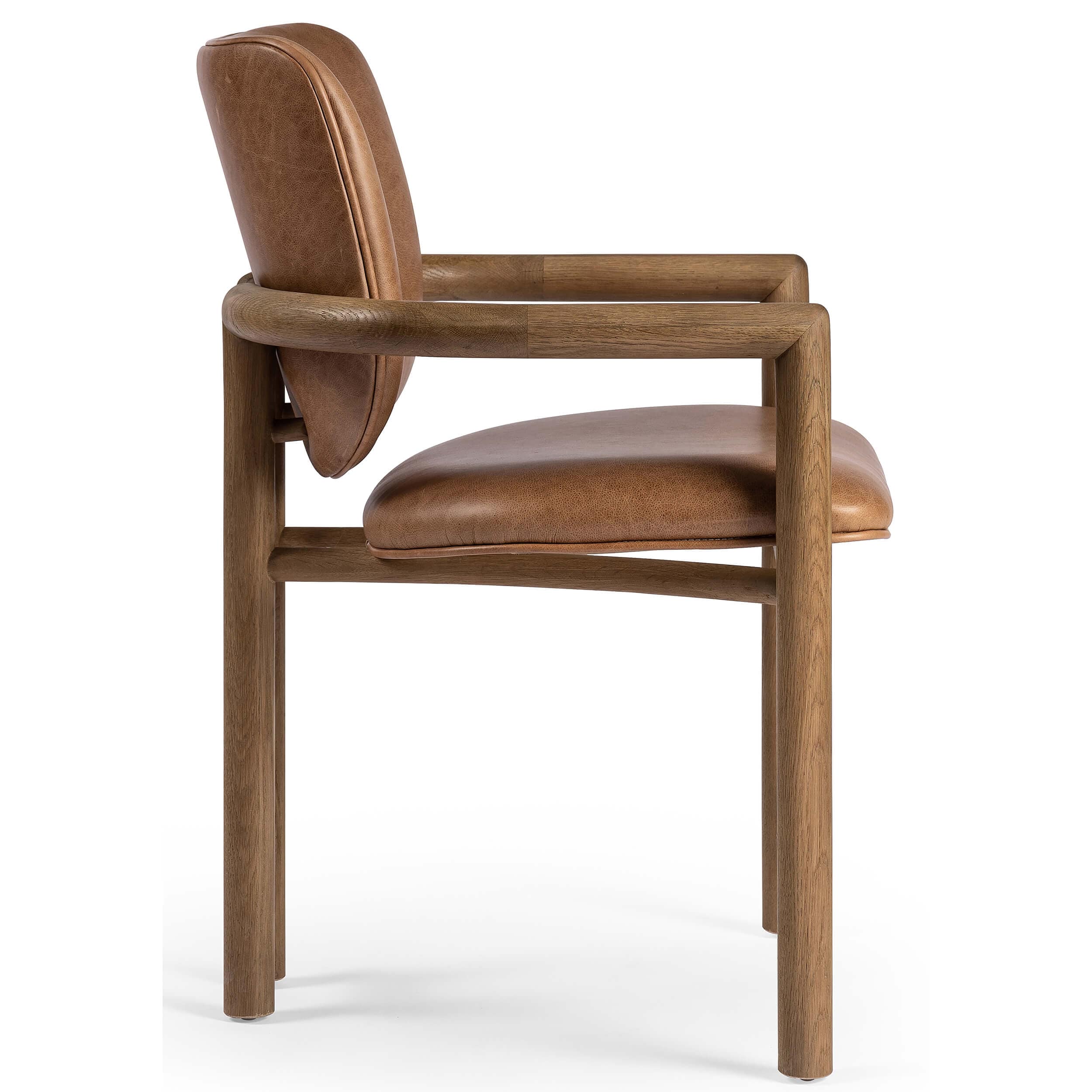 Madeira Leather Dining Chair, Chaps Saddle, Set of 2 - Image 3