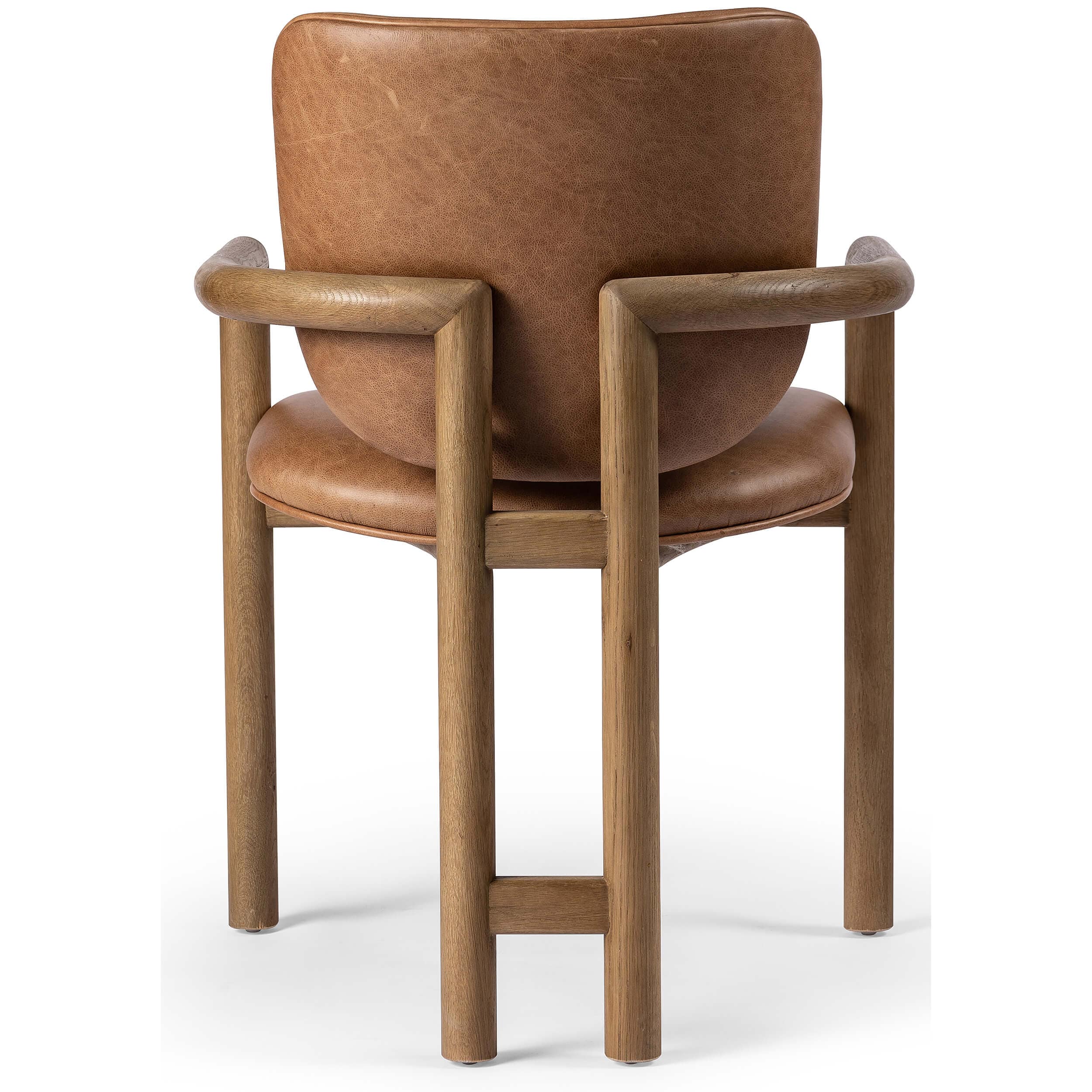 Madeira Leather Dining Chair, Chaps Saddle, Set of 2 - Image 4