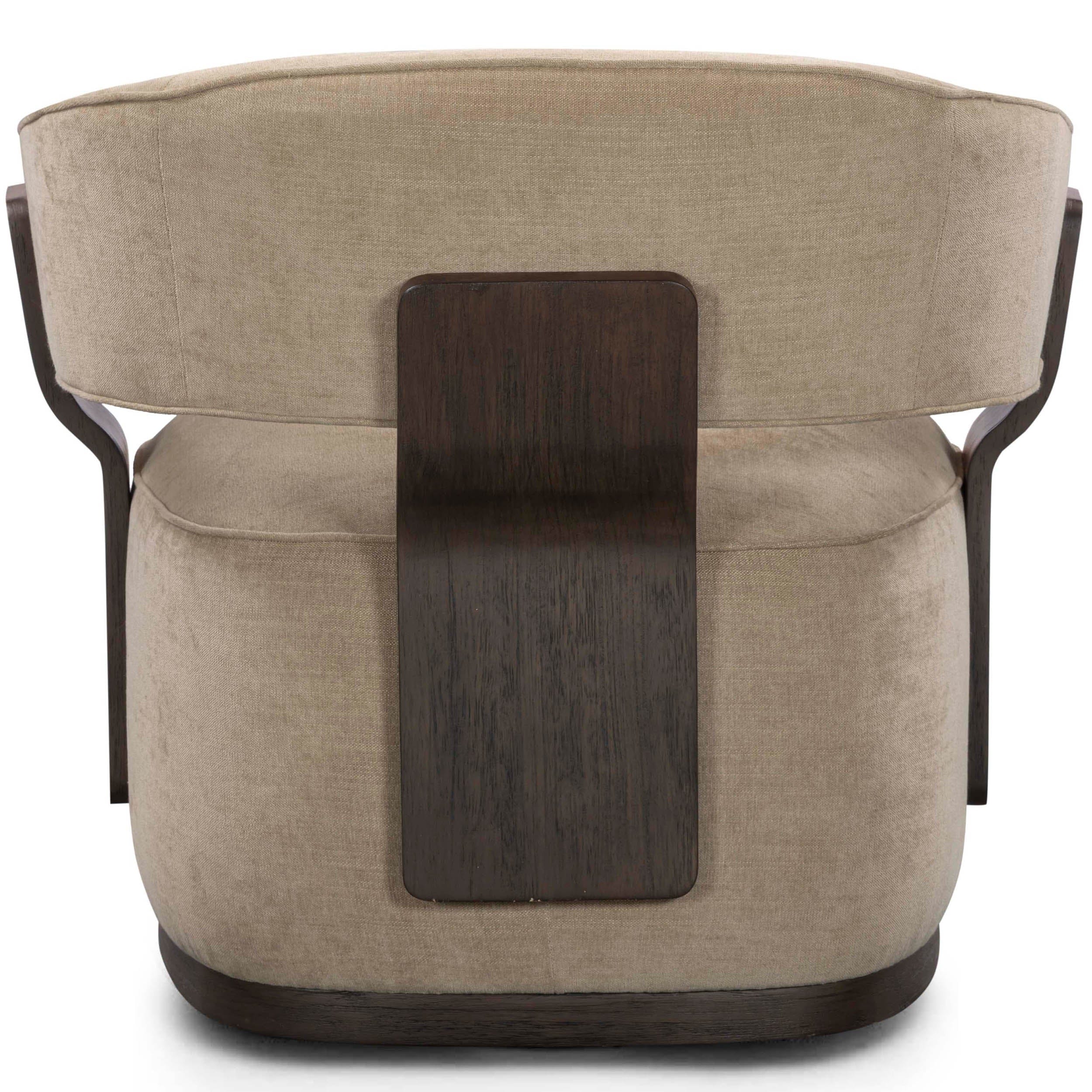 Madison Swivel Chair, Stone - Image 4