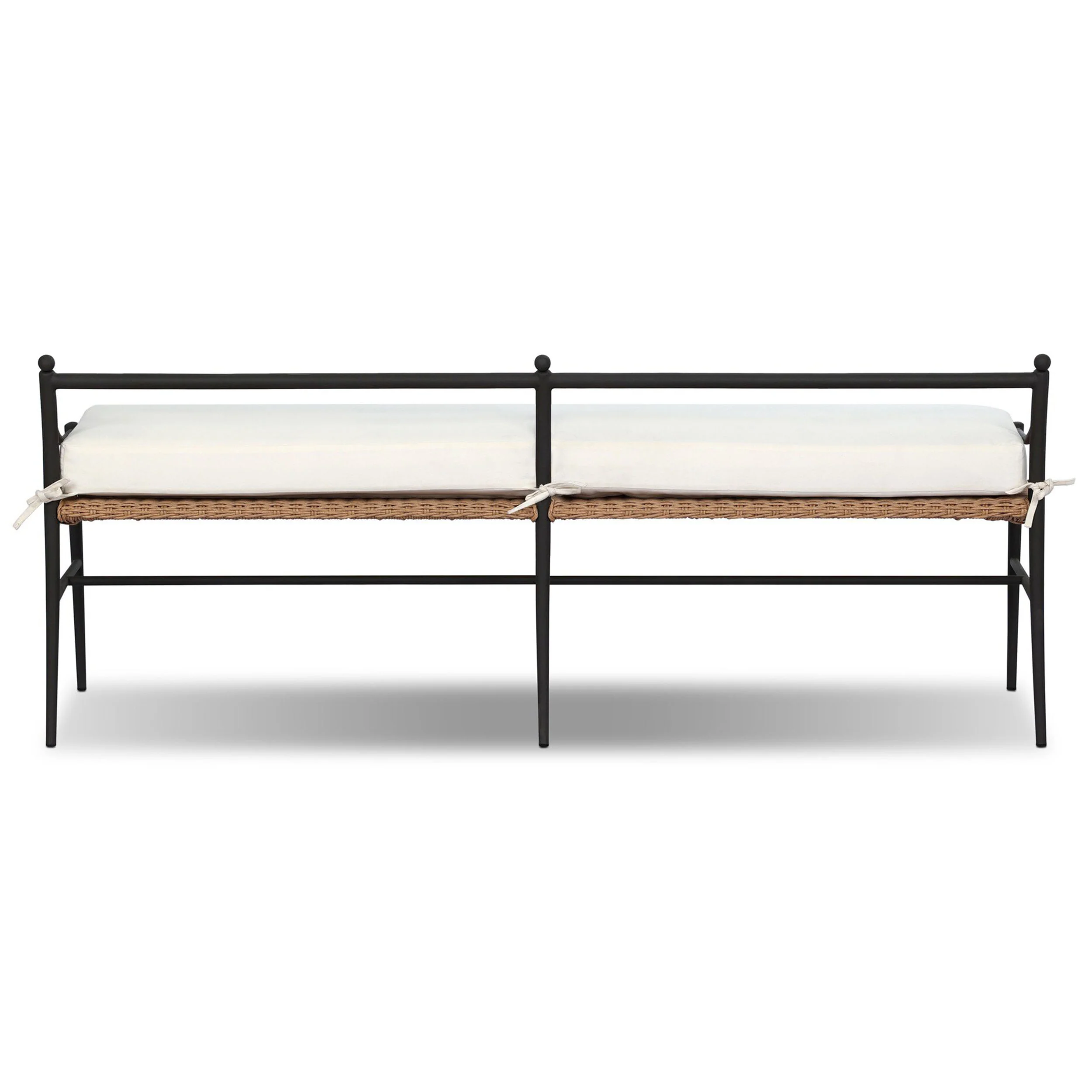 Mae Outdoor Dining Bench, Liller Flax by Amber Lewis x Four Hands - Image 4