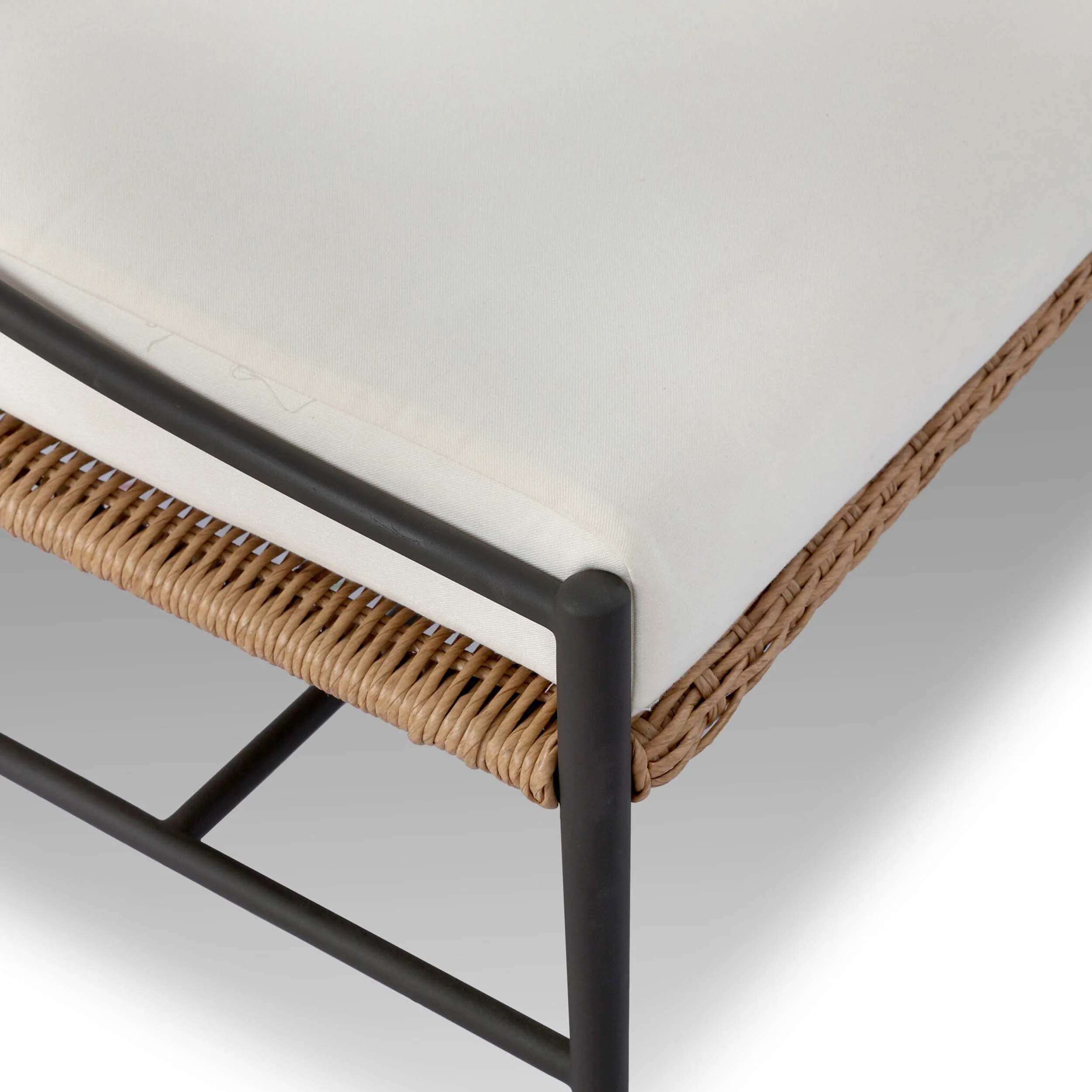 Mae Outdoor Dining Bench, Liller Flax by Amber Lewis x Four Hands - Image 6