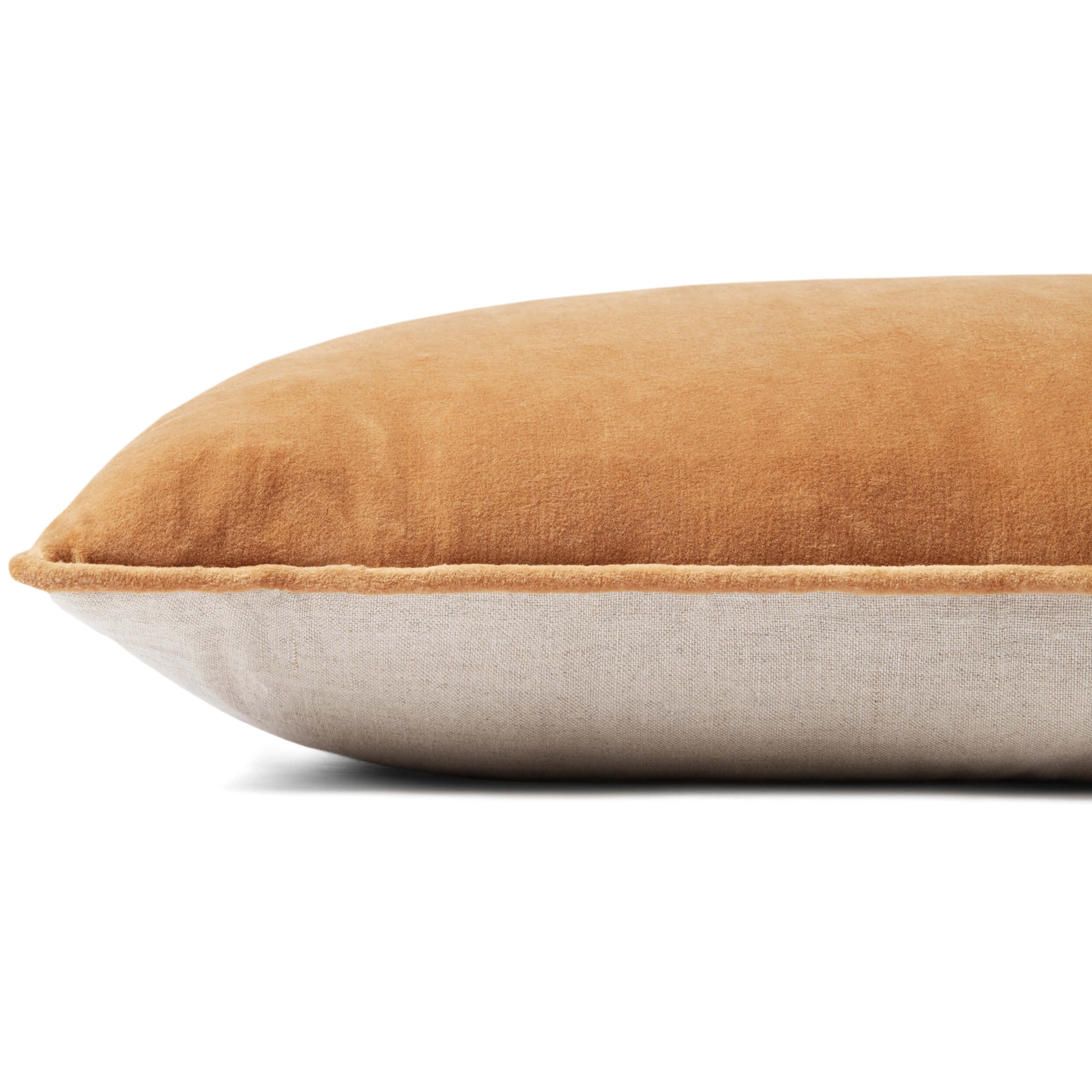 Magnolia Home by Joanna Gaines x Loloi Bolster Pillow, Spice/Natural - Image 2