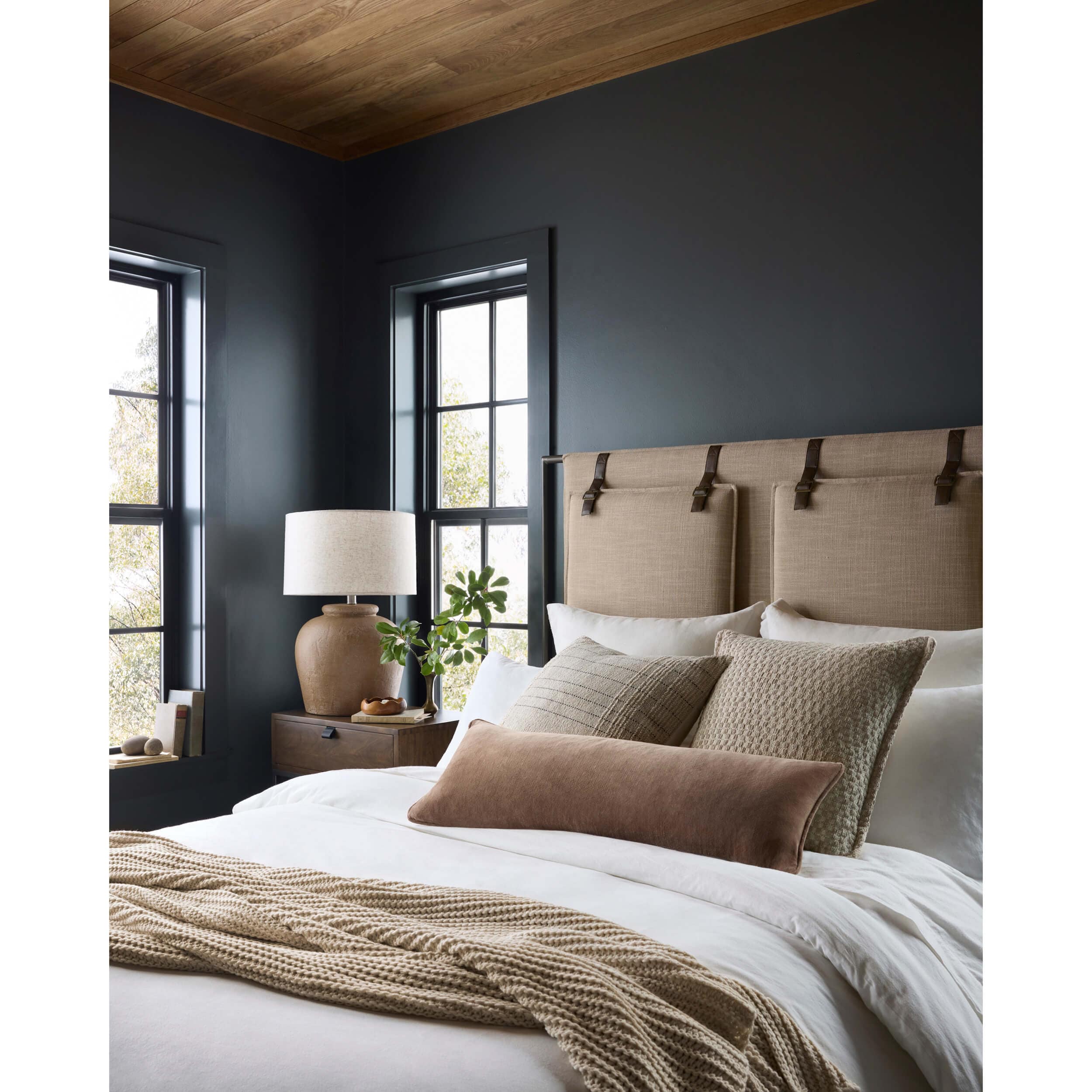 Magnolia Home by Joanna Gaines x Loloi Bolster Pillow, Walnut/Natural - Image 4