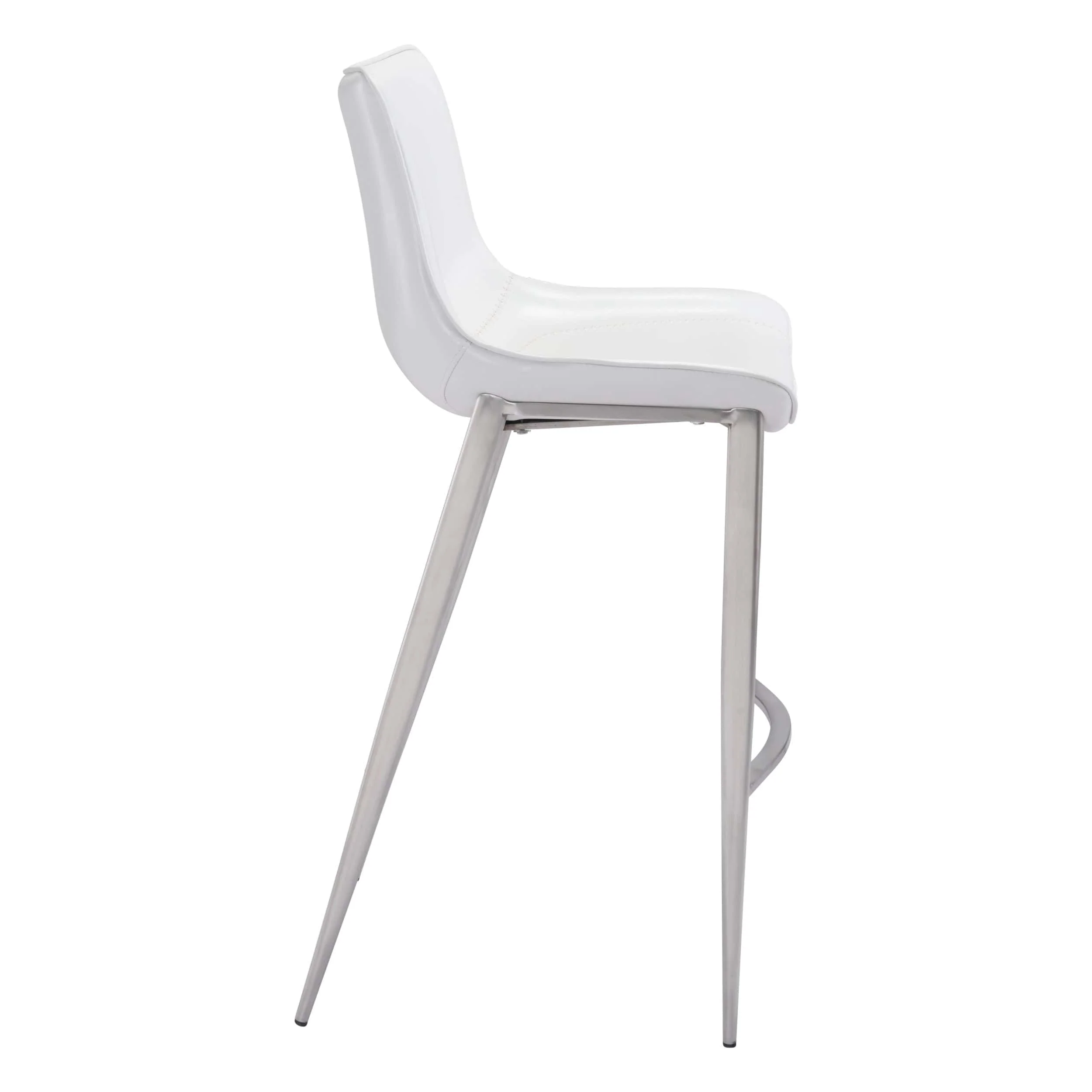 Magnus Bar Stool, White, Set of 2 - Image 4