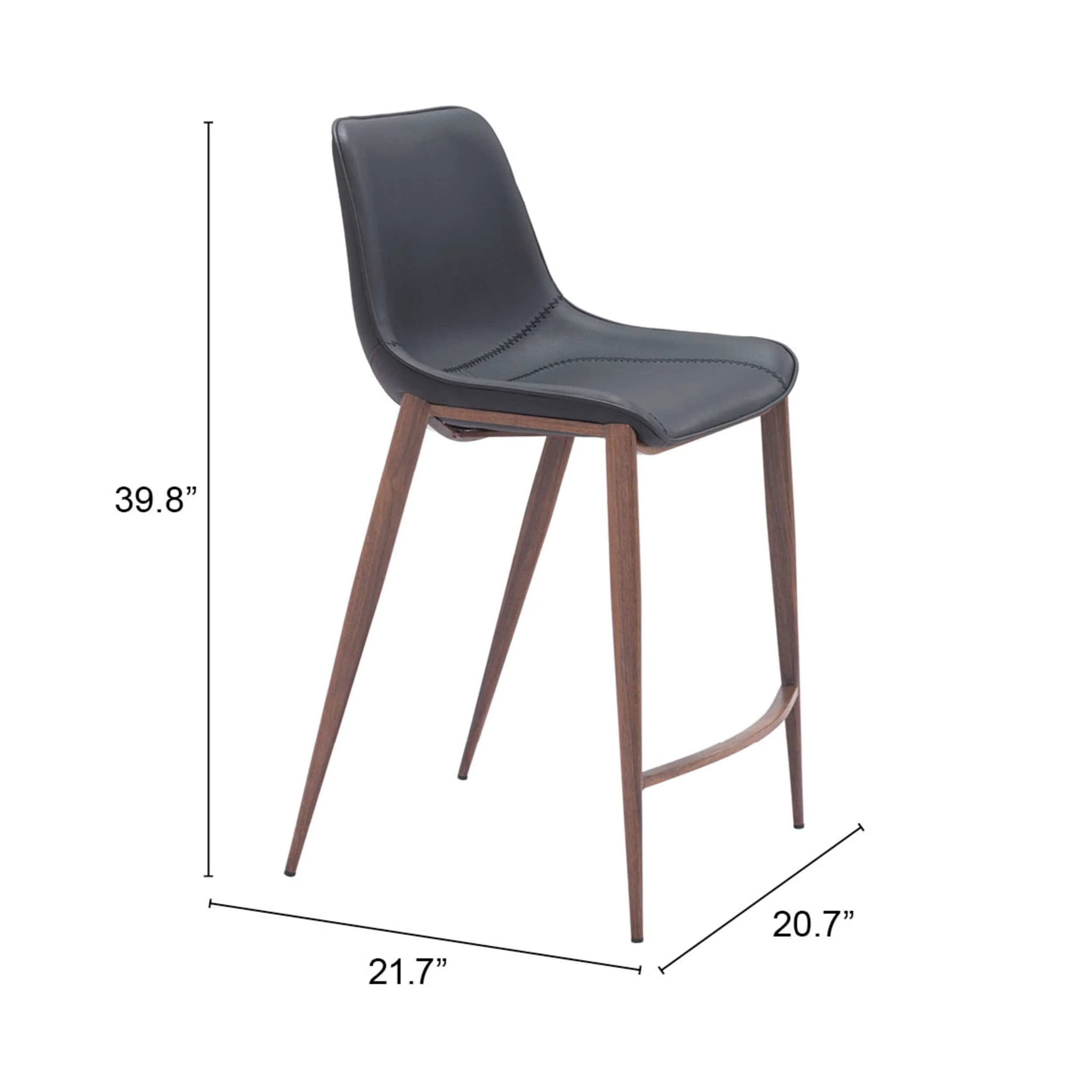 Magnus Counter Stool, Black, Set of 2 - Image 7