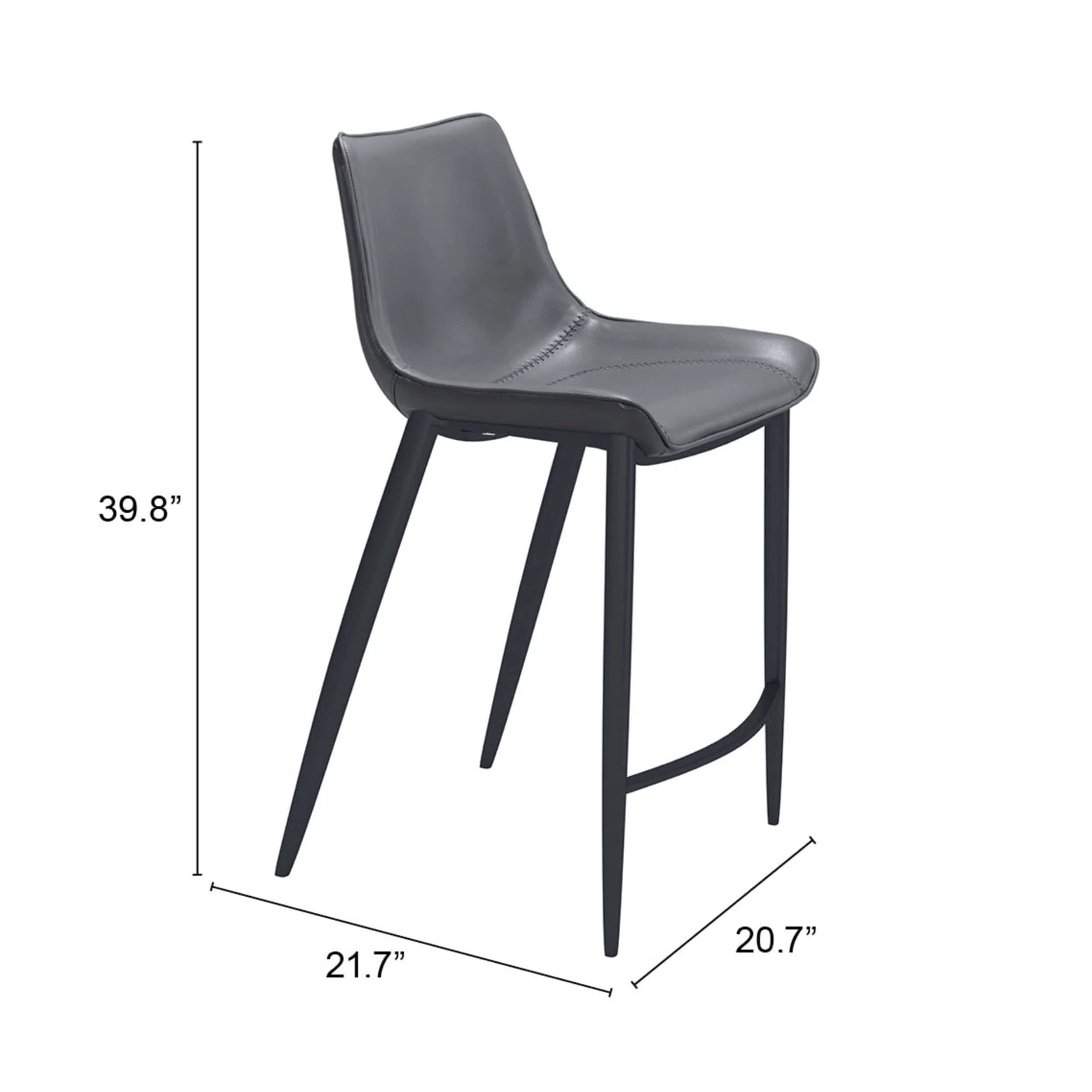 Magnus Counter Stool, Dark Gray, Set of 2 - Image 7