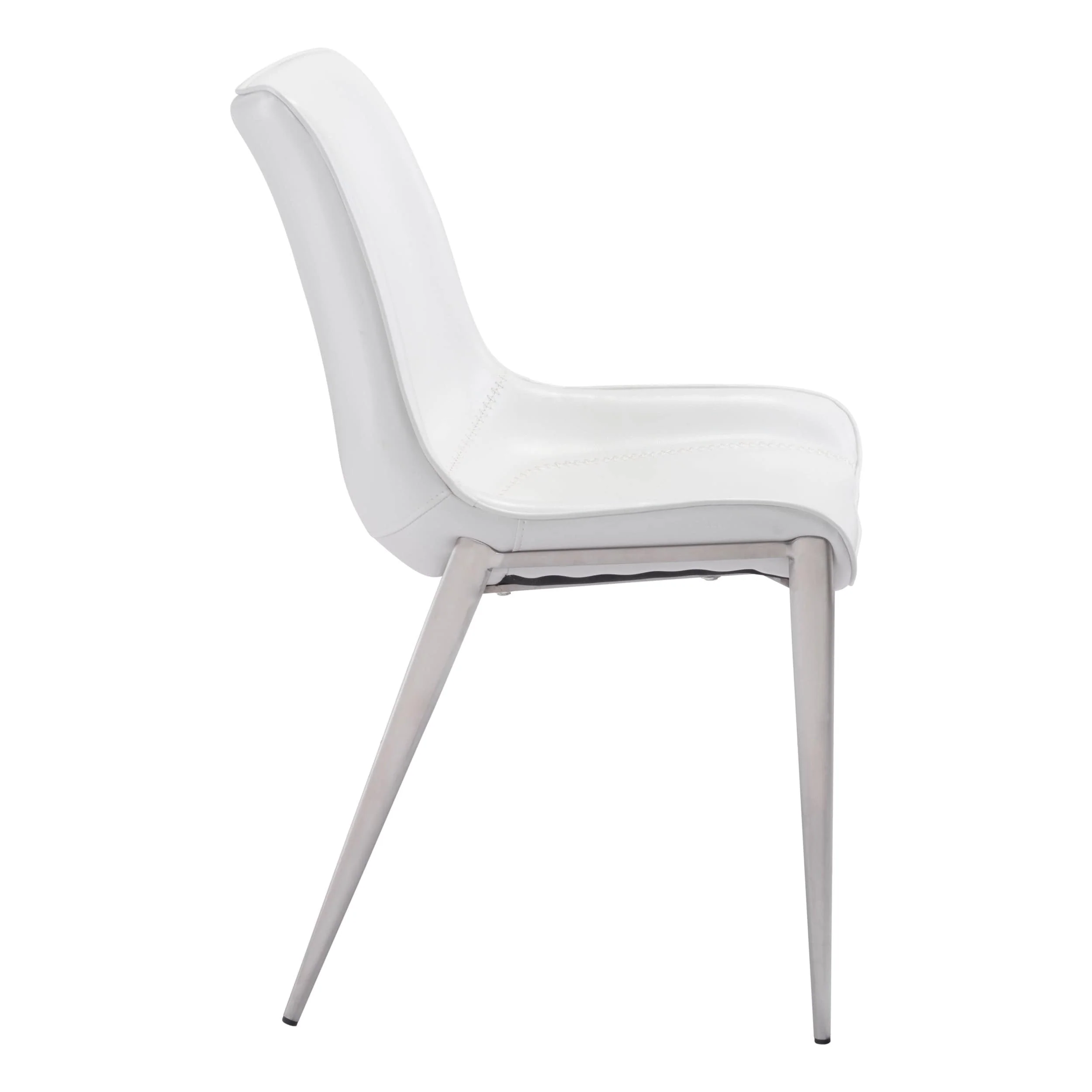 Magnus Dining Chair, White, Set of 2 - Image 3