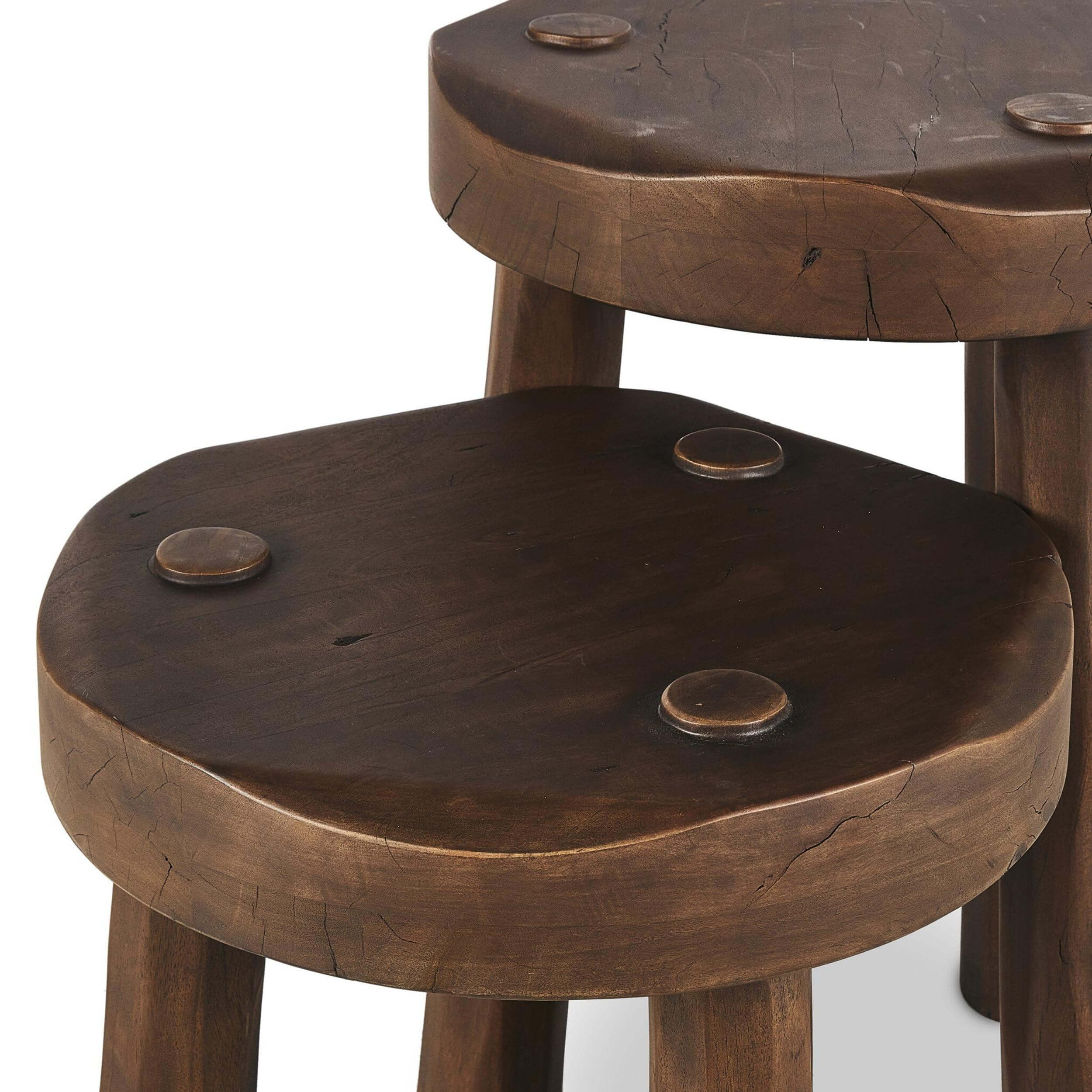 Maha Accent Stool Set, Aged Belgium Bleach by Amber Lewis x Four Hands - Image 4
