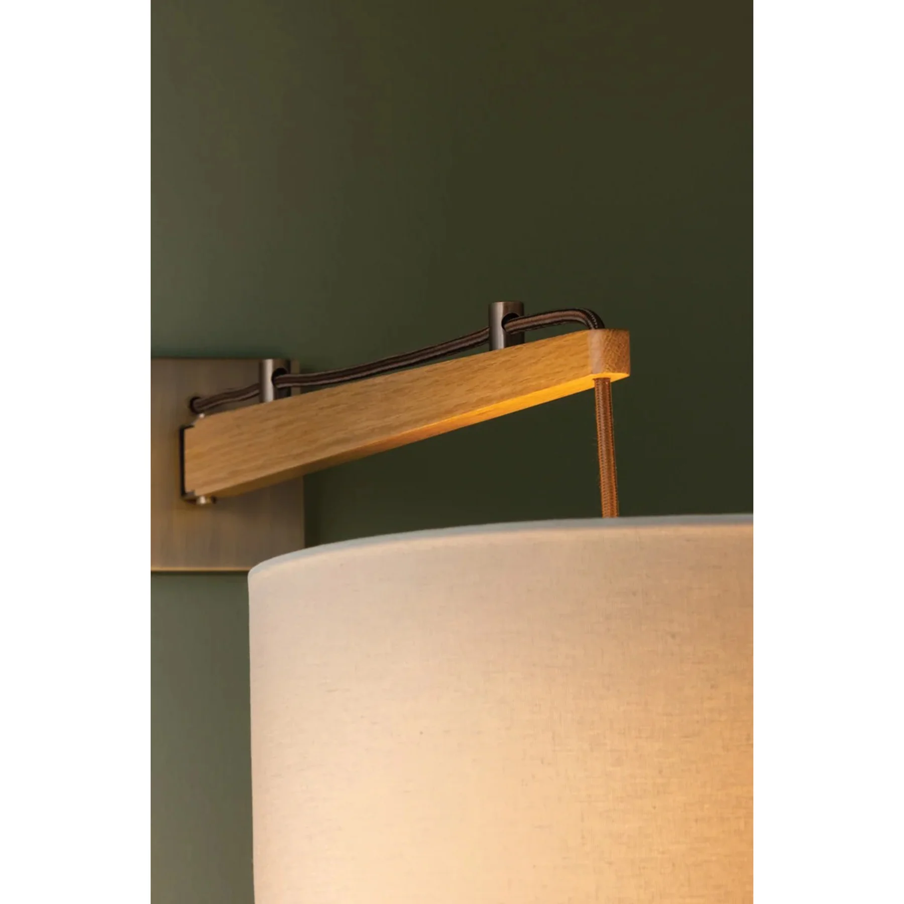 Mailo Wall Sconce, Patina Brass/White Oak - Image 3
