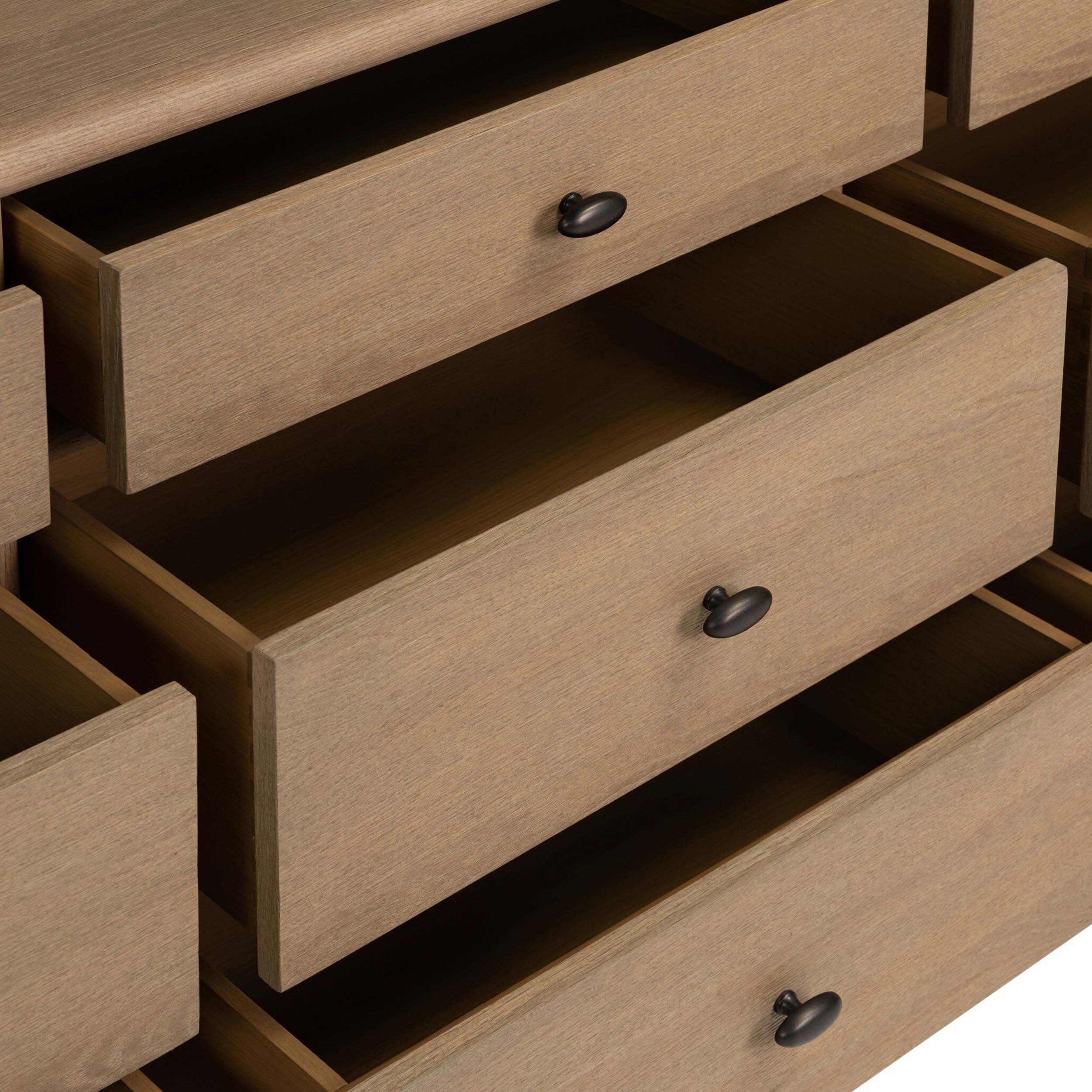 Analisa 9 Drawer Dresser, Sandy Oak by Four Hands - Image 6