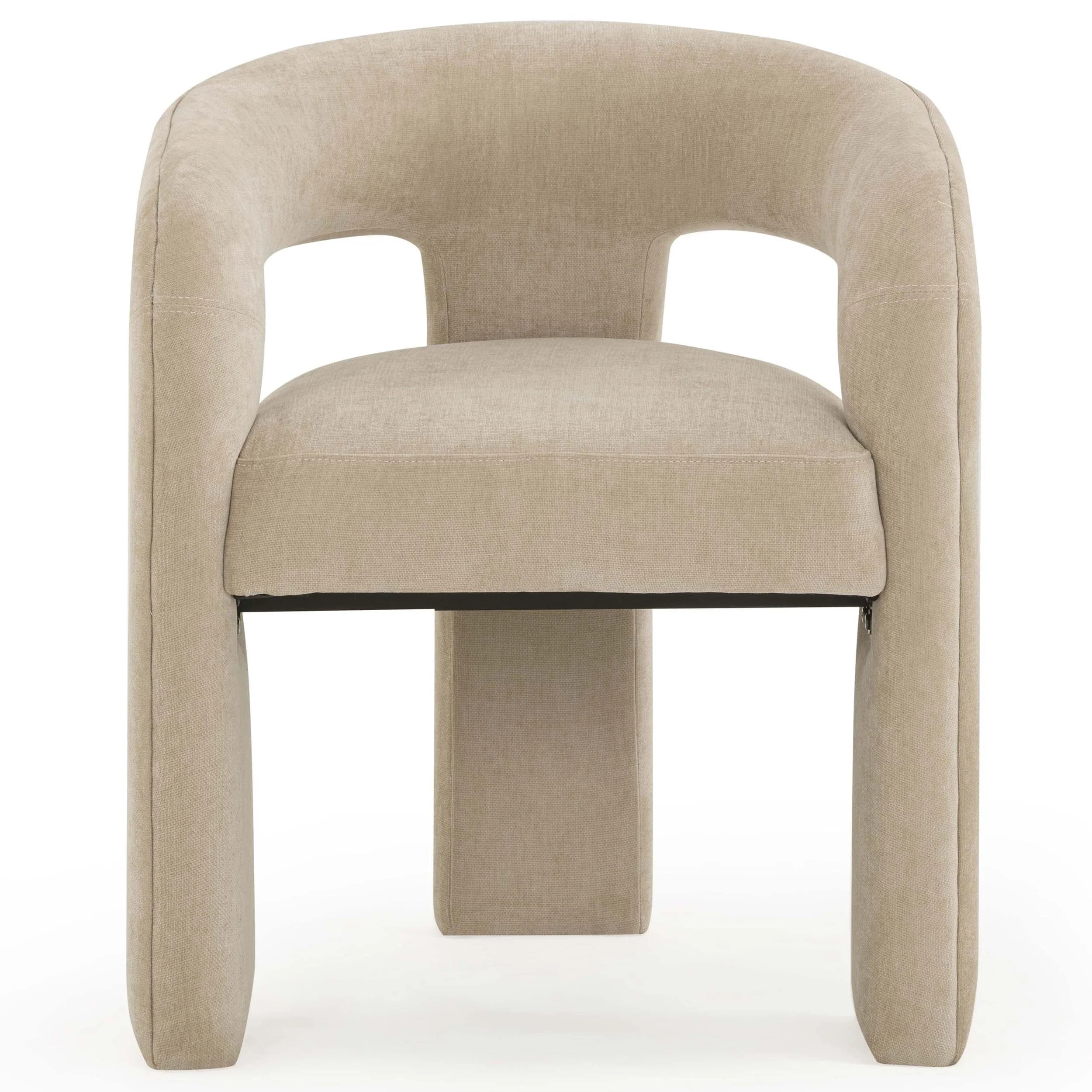 Malone Chenille Dining Chair, Taupe - Image 2