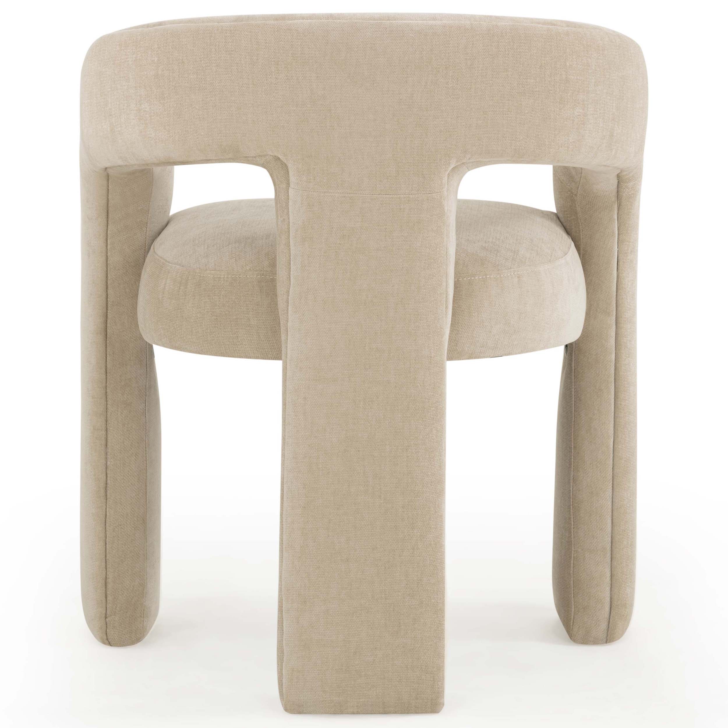Malone Chenille Dining Chair, Taupe - Image 4