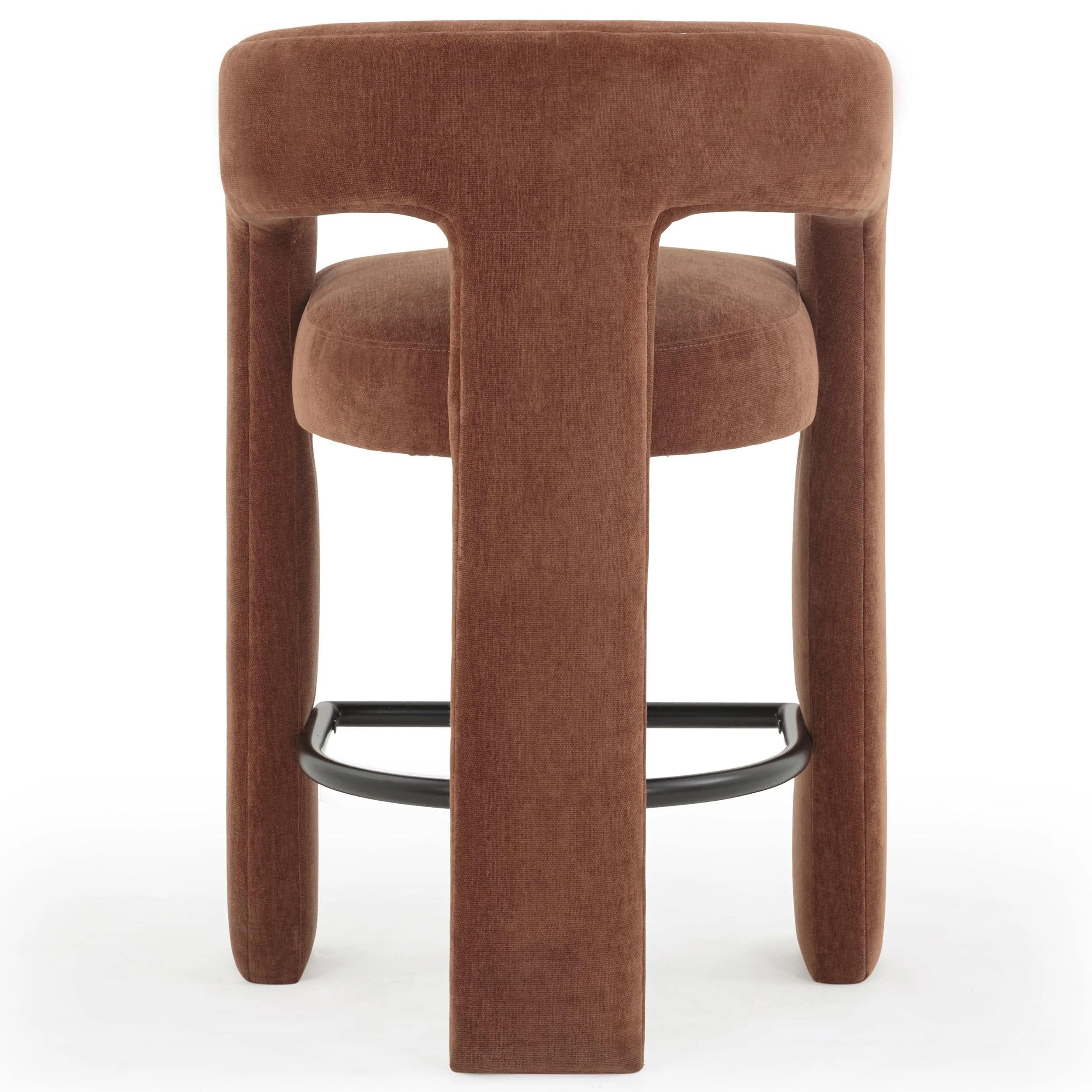 Malone Chenille Stool, Rust - Image 4