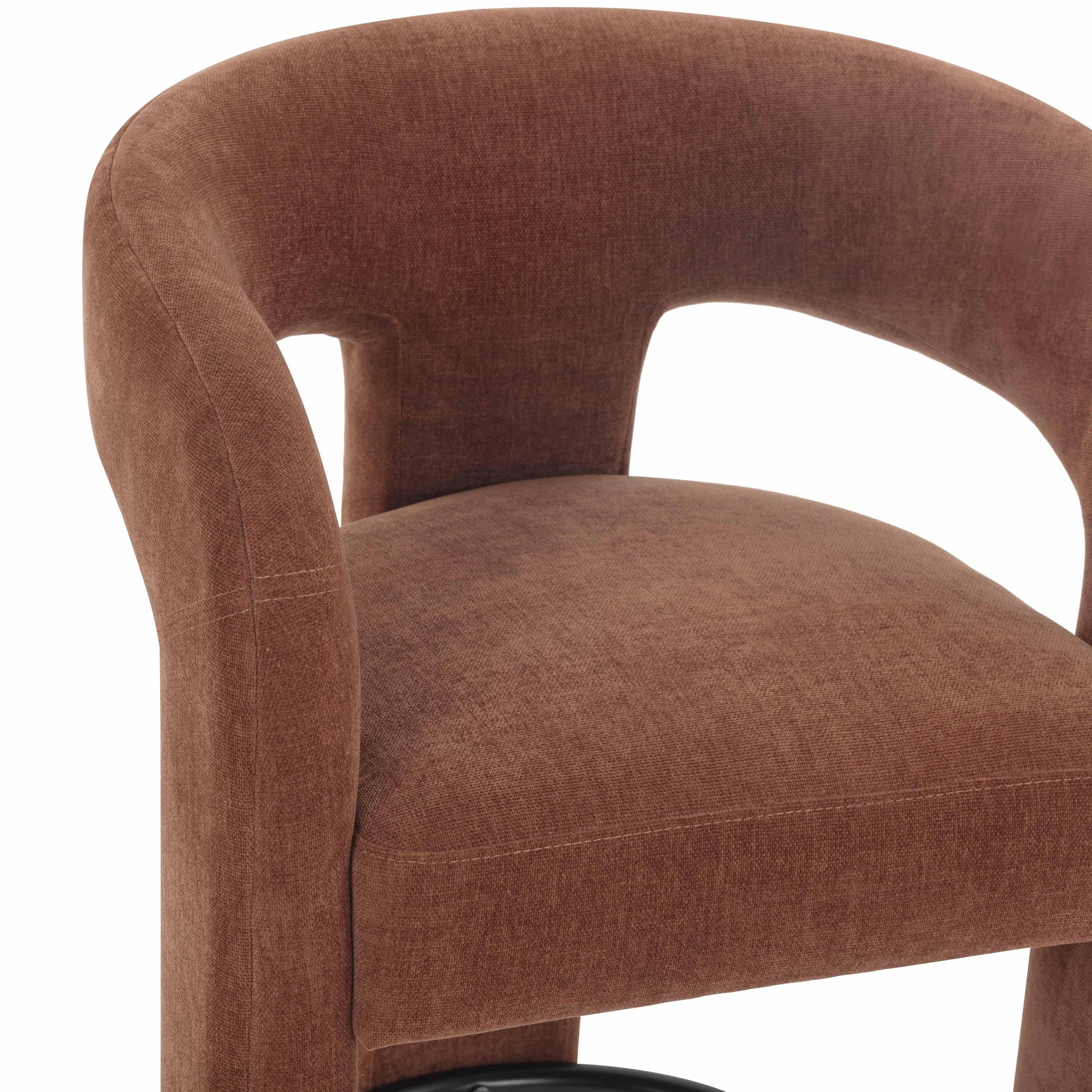 Malone Chenille Stool, Rust - Image 5