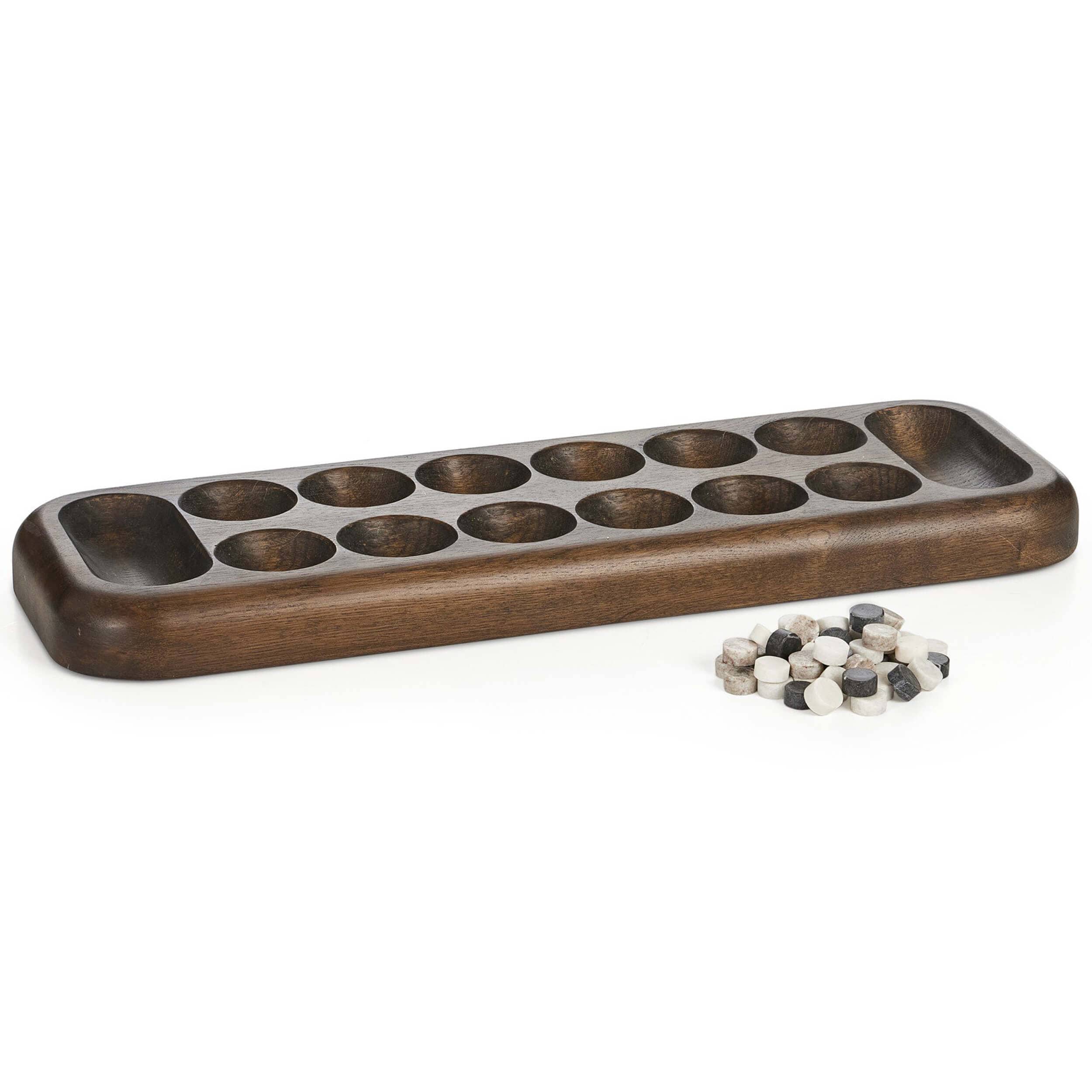 Mancala Board, Mixed Reclaimed Marble by Four Hands - Image 3