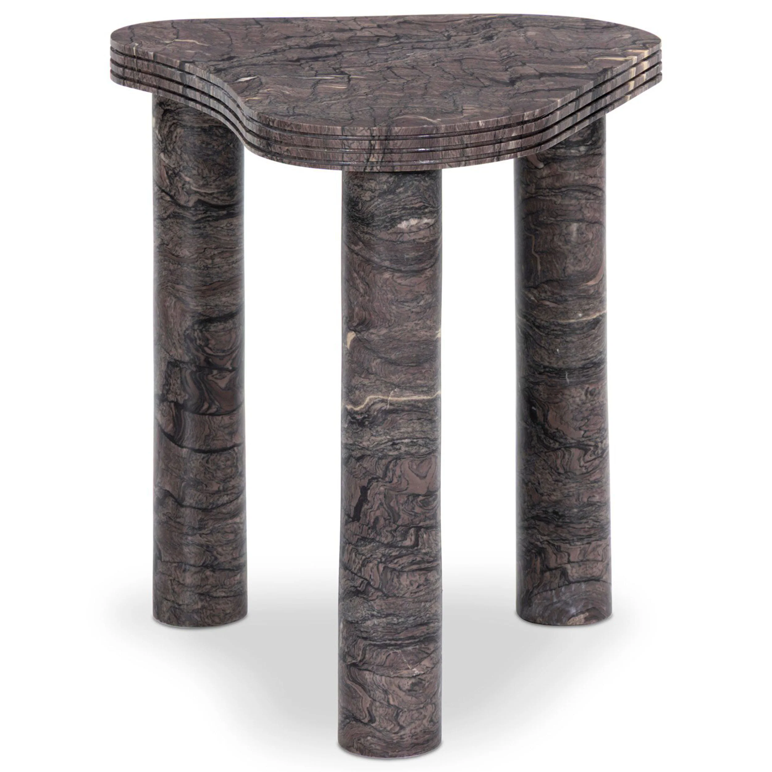 Manoli End Table, Smoked Plum by Four Hands - Image 2