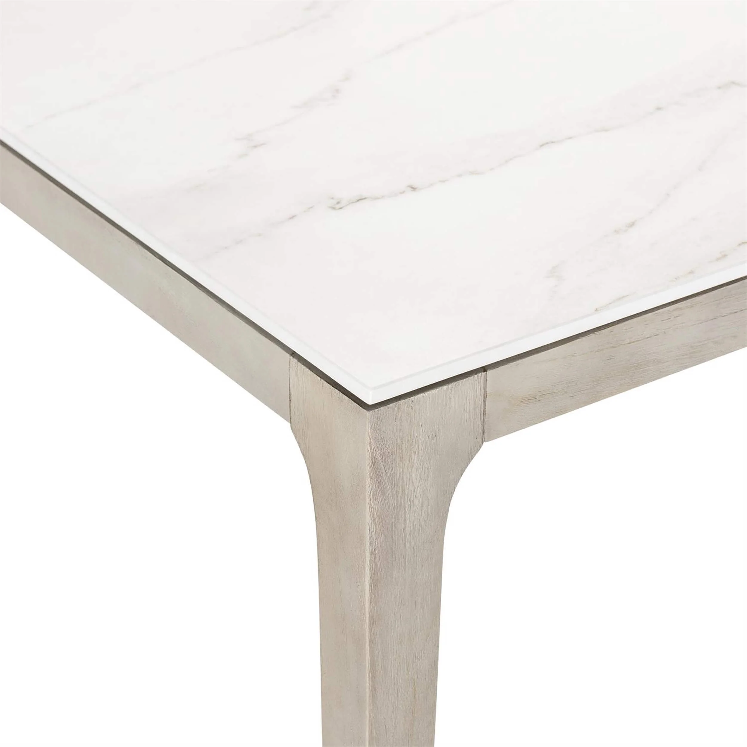 Marbella Outdoor Dining Table, White Shell - Image 4
